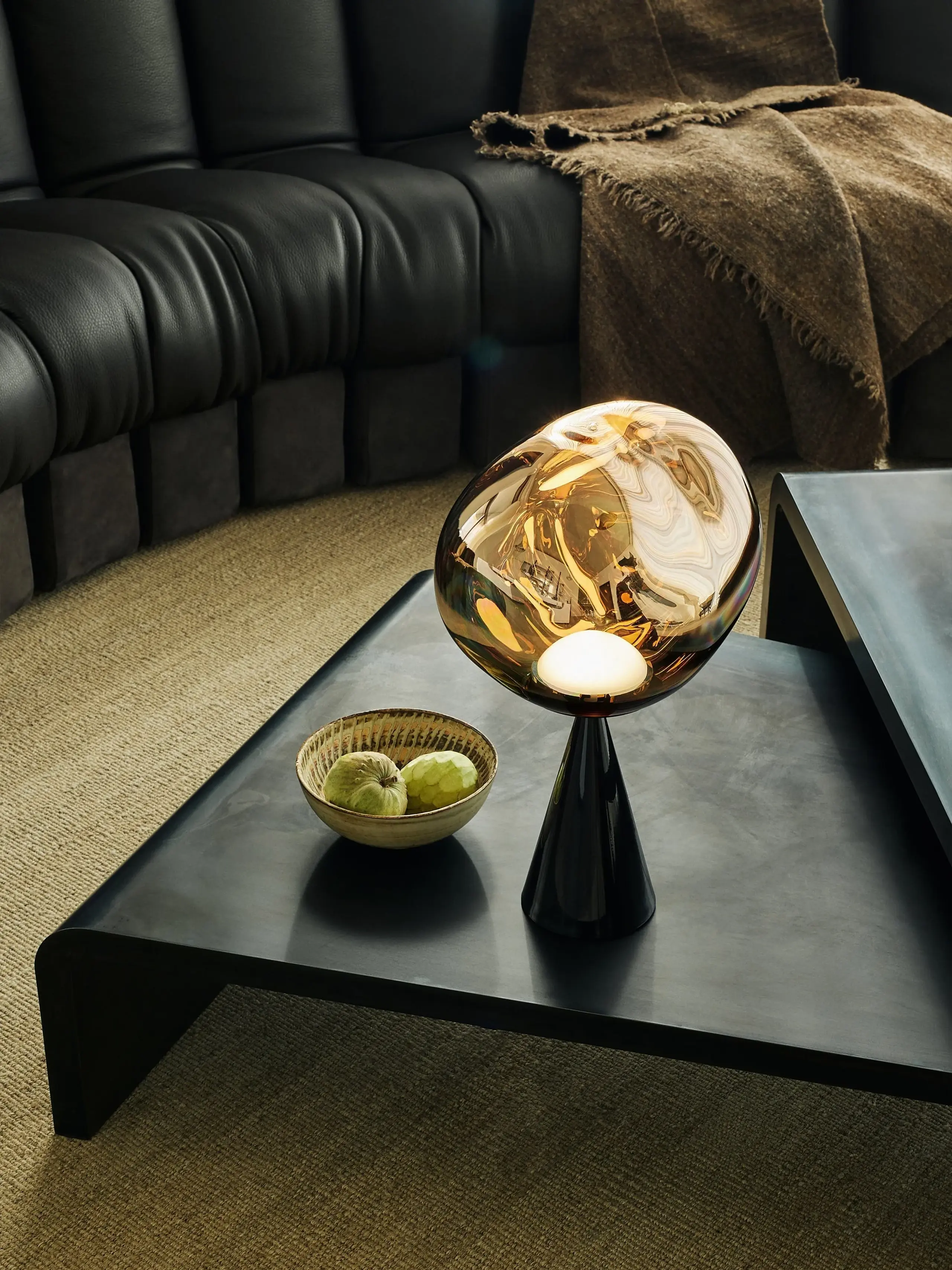 Tom Dixon - Table Lamp - Melt Cone Fat Table Led - Mirrored, Gloss Gold