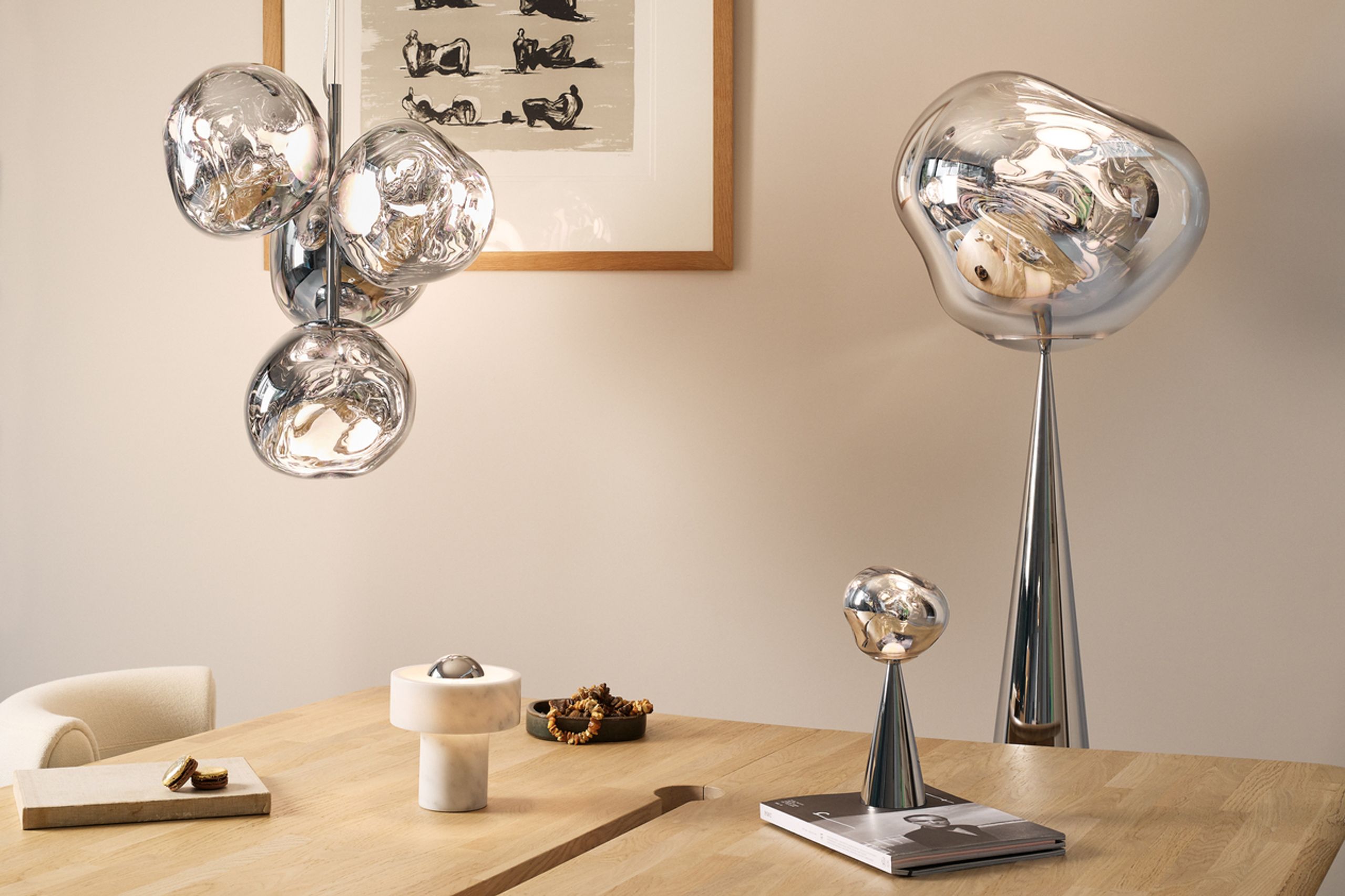 Tom Dixon - Table Lamp - Stone Portable LED - Gloss Silver