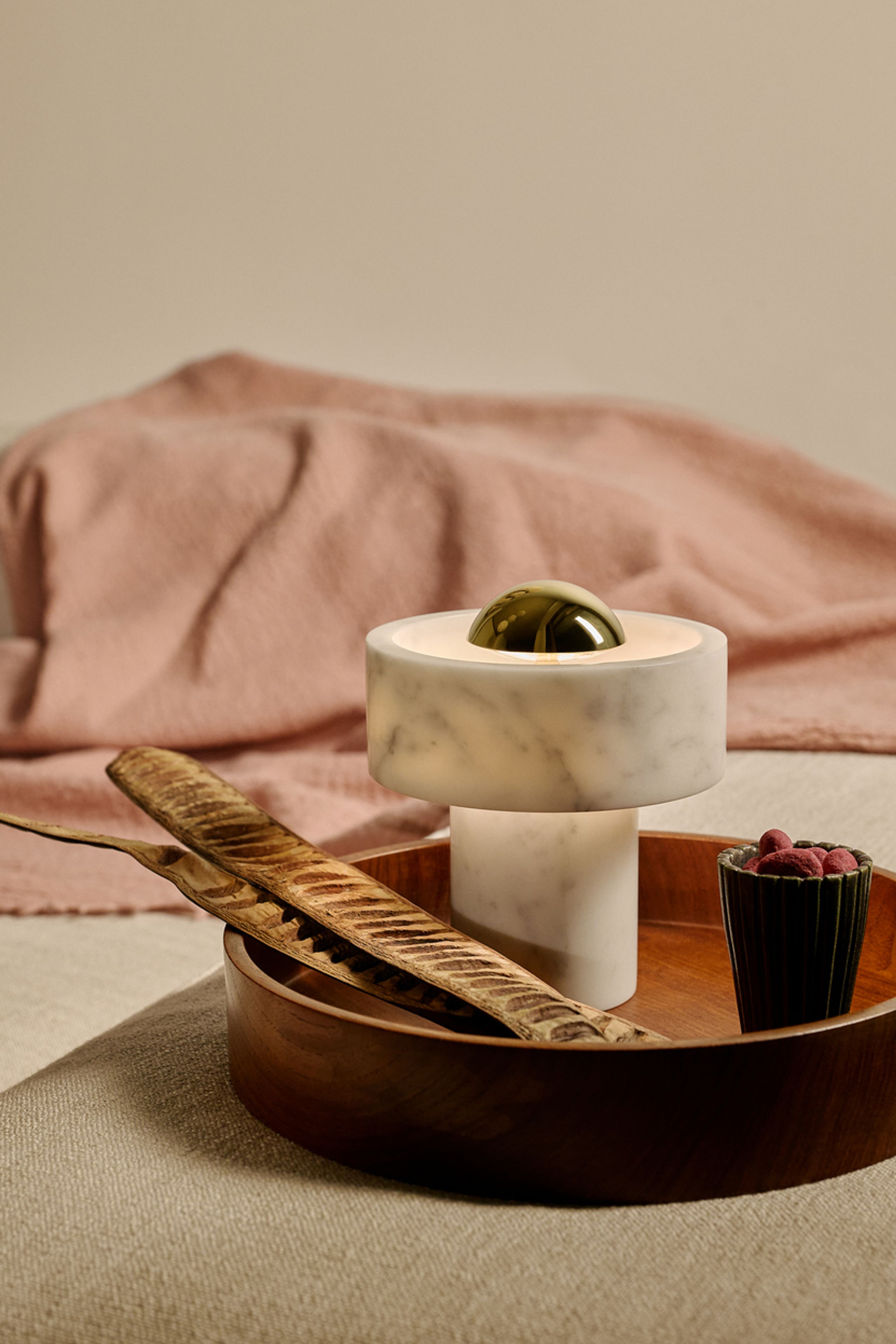 Tom Dixon - Table Lamp - Stone Portable LED - Gloss Silver