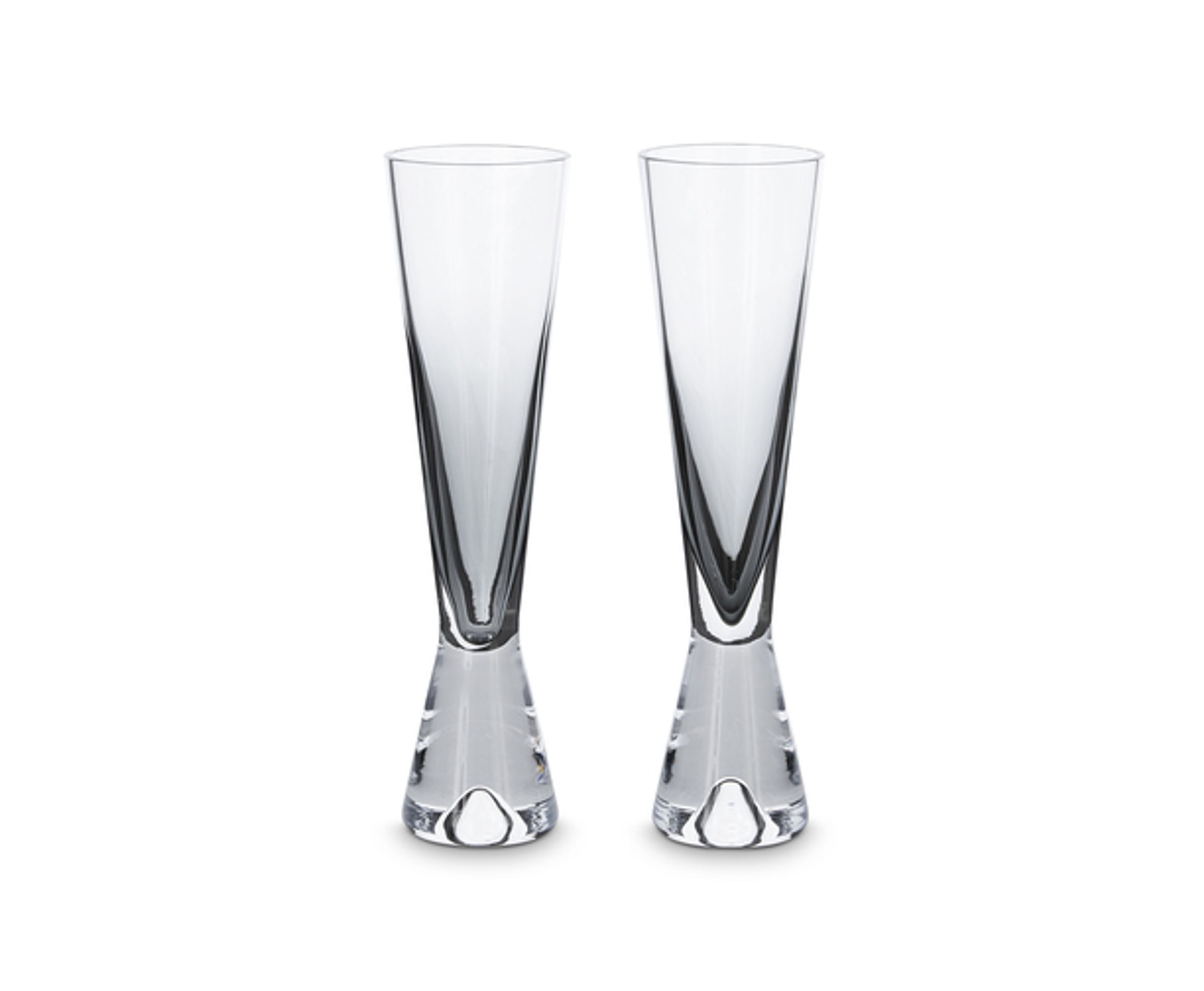 Tom Dixon - Sklenice na šampaňské - Tank Champagne Glasses - Clear / Black