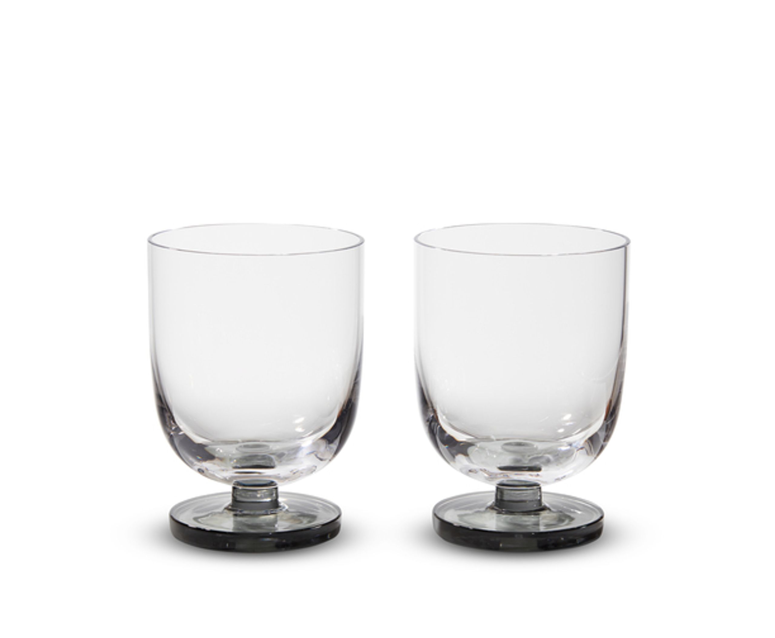 Tom Dixon - Glass - Puck Water Tumblers - Clear / Smoke - 2 pcs