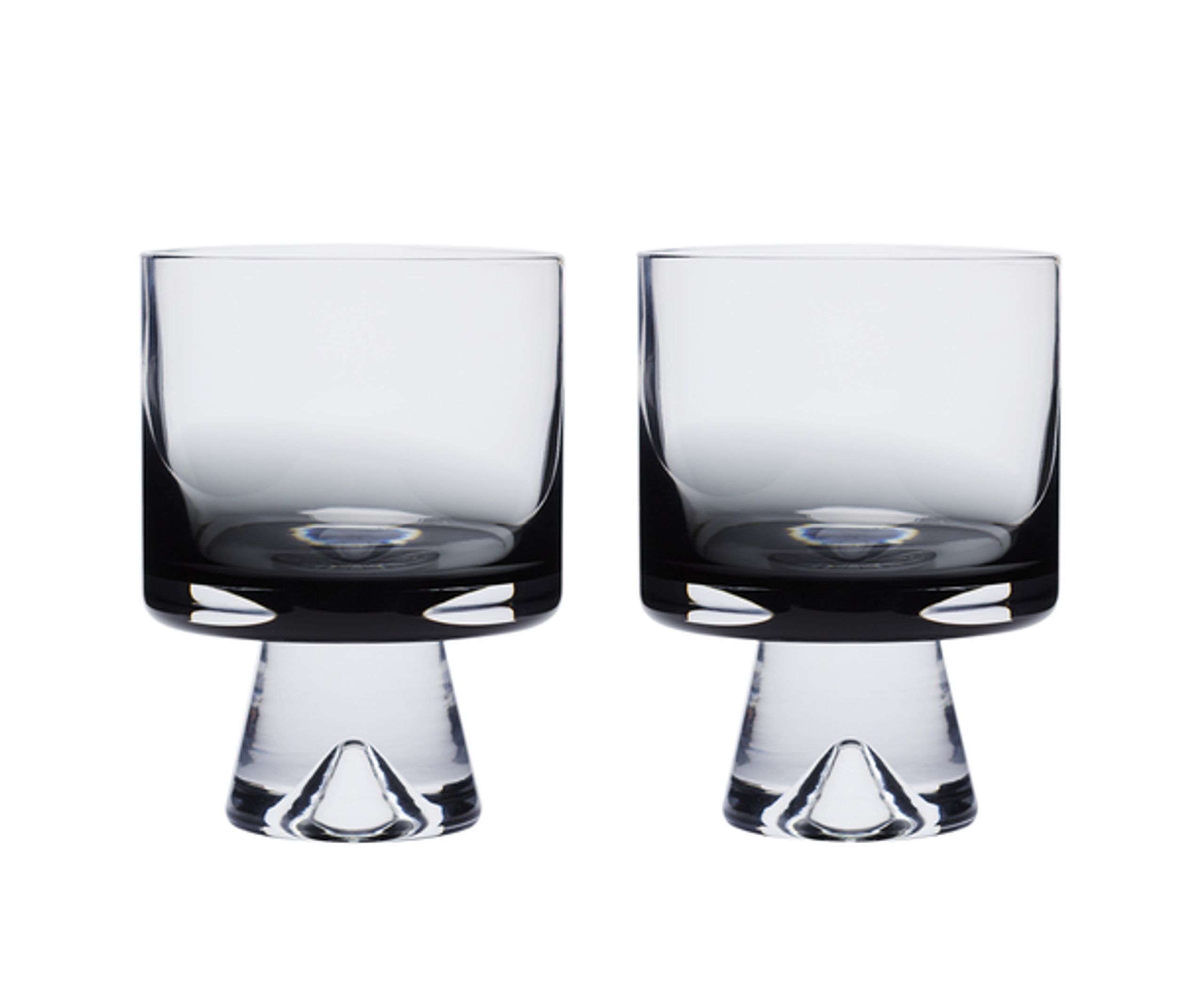 Tom Dixon - Glas - Tank Low Ball Glasses - Clear / Black
