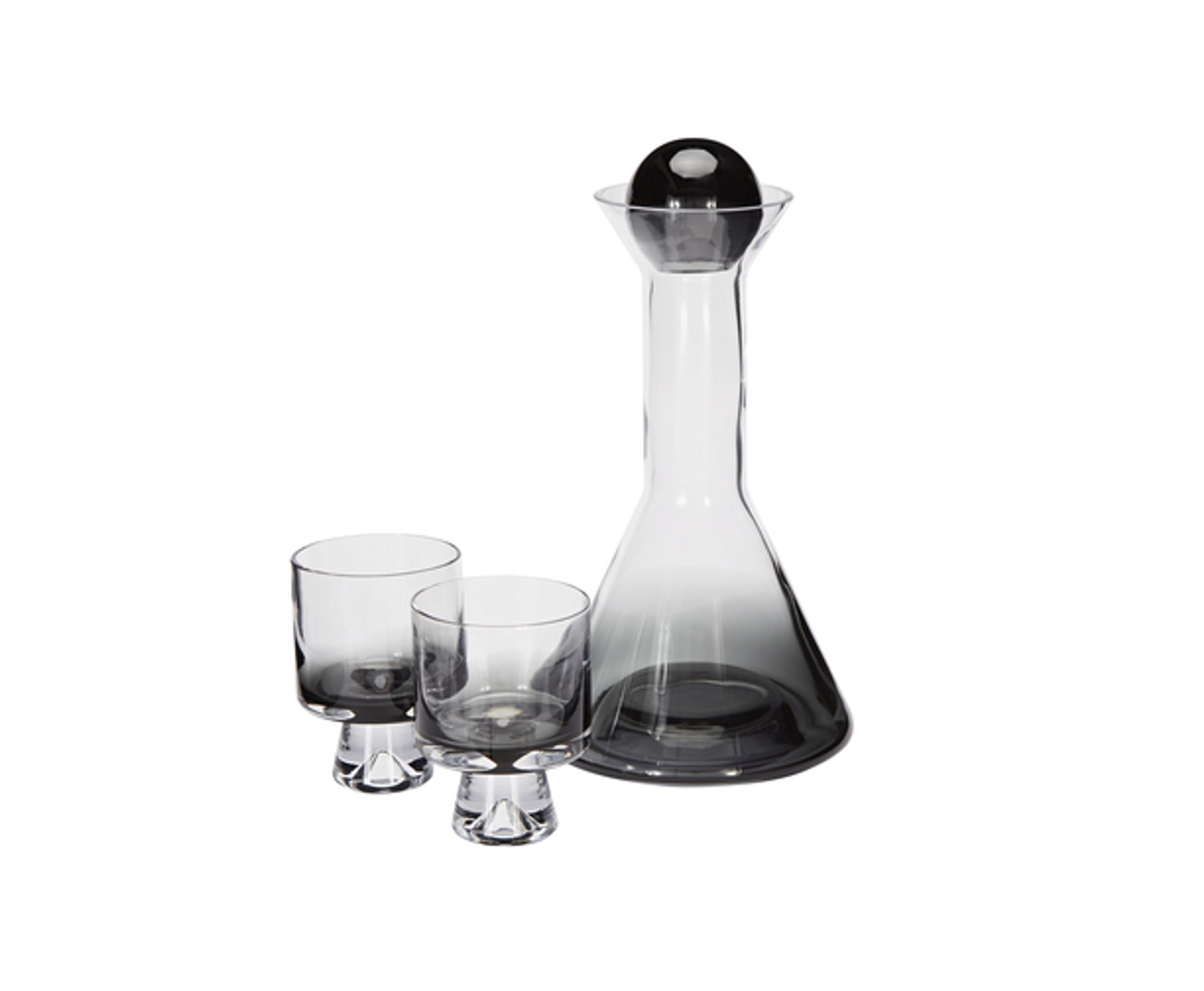 Tom Dixon - Glas - Tank Low Ball Glasses - Clear / Black