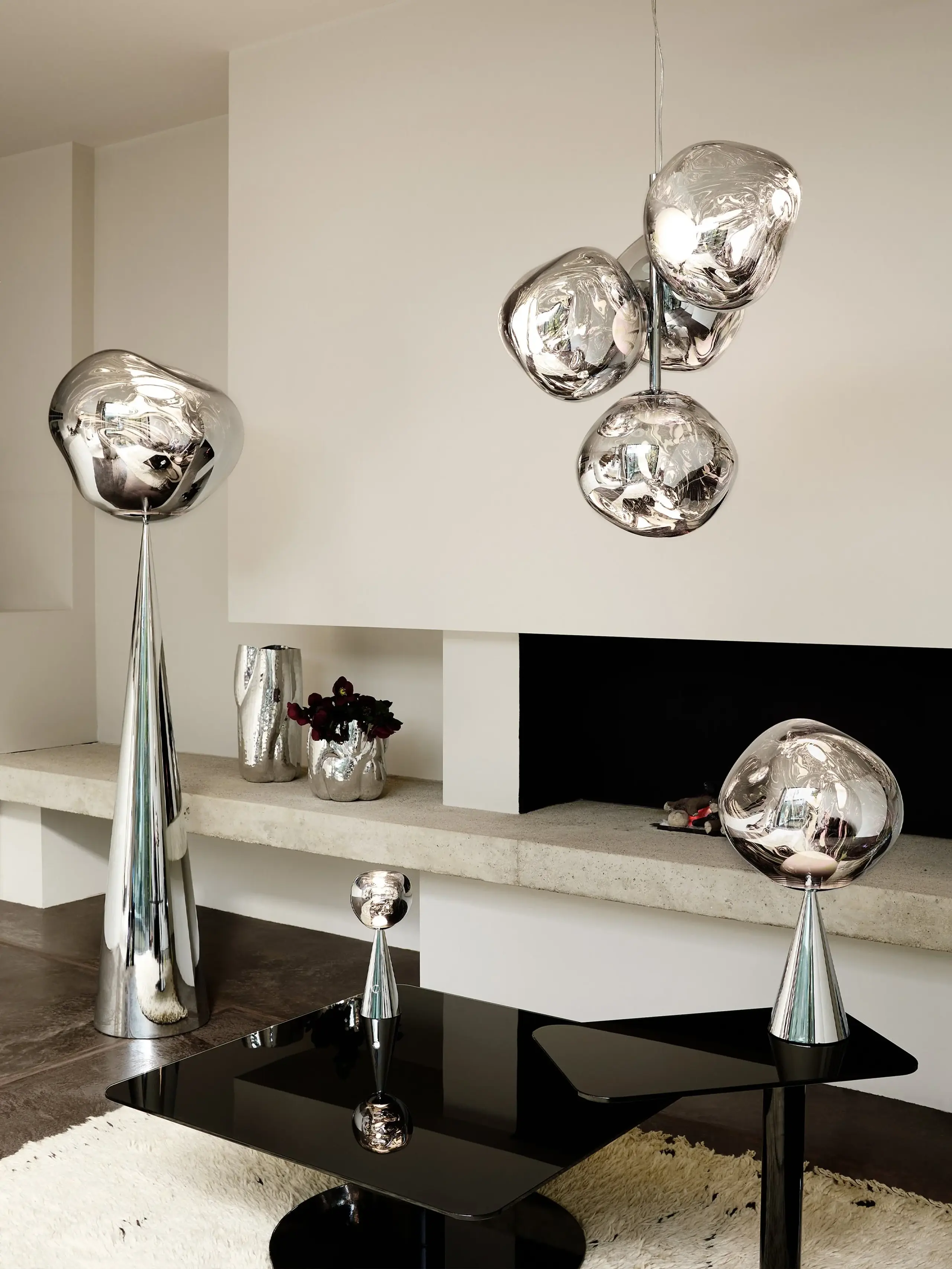 Tom Dixon - Lampa podłogowa - Melt Cone Fat Floor - Mirrored, Polished Silver