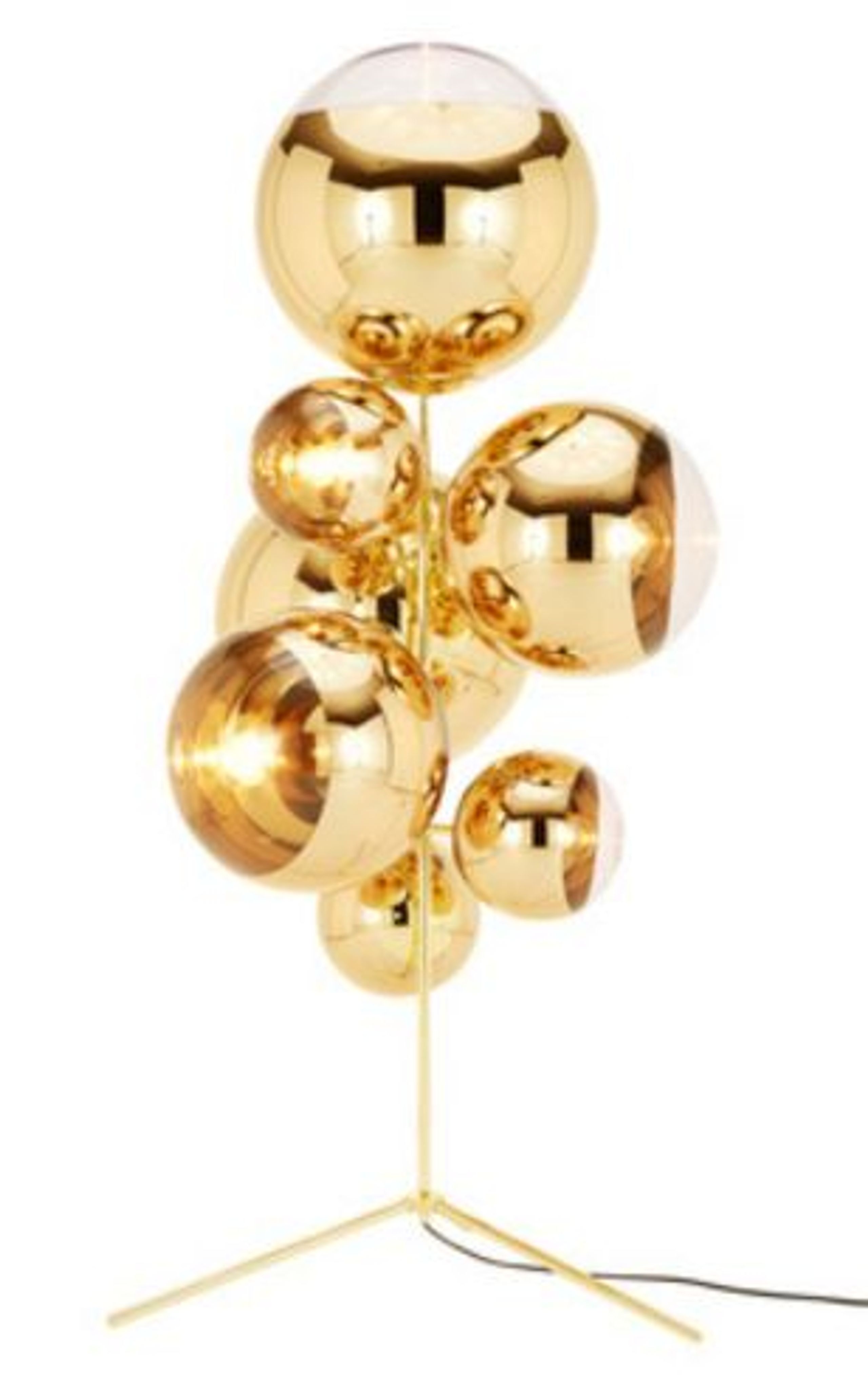 Tom Dixon - Floor lamp - Mirror Ball Floor Chandelier Led - Polished Gold
