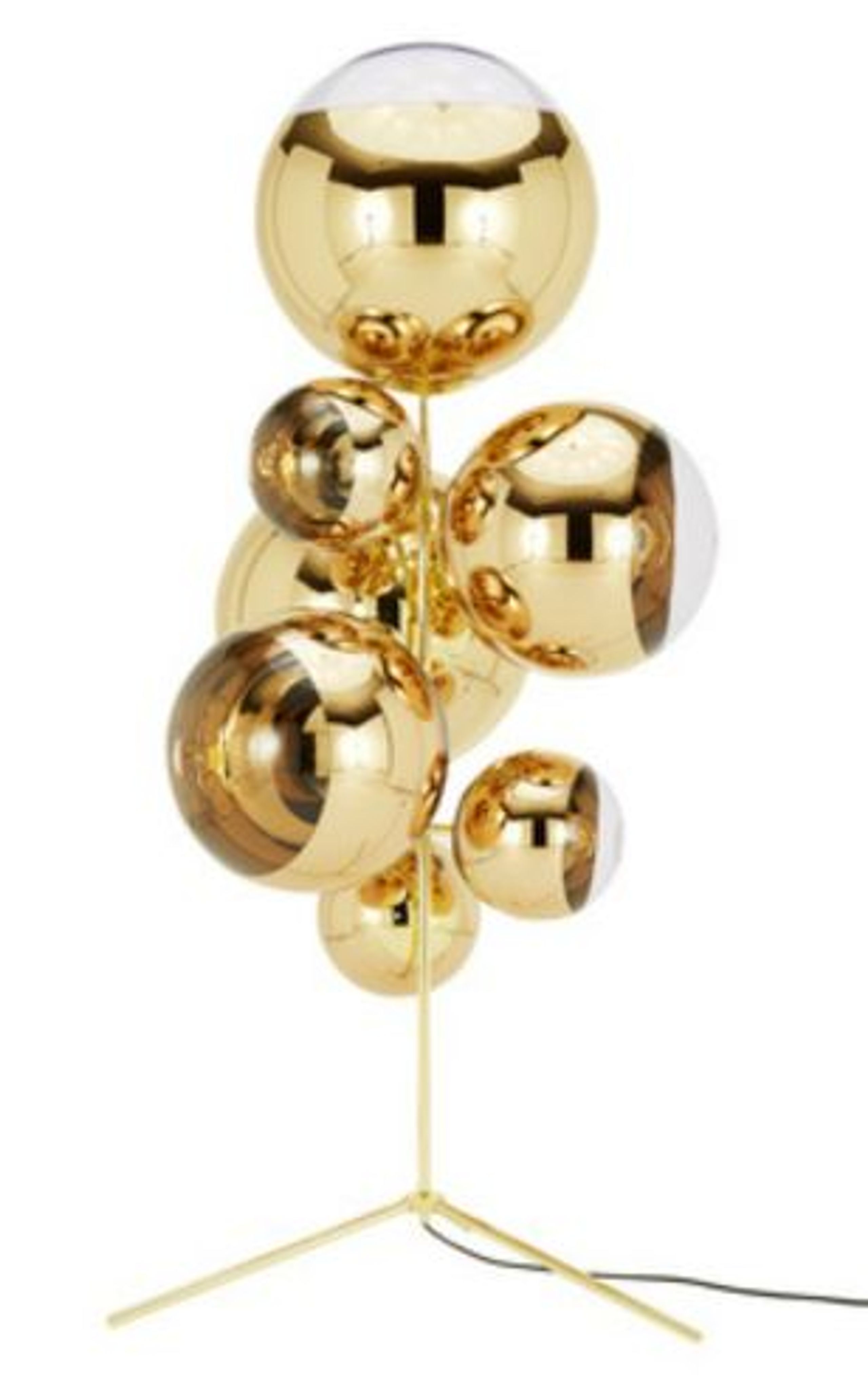 Tom Dixon - Floor lamp - Mirror Ball Floor Chandelier Led - Polished Gold