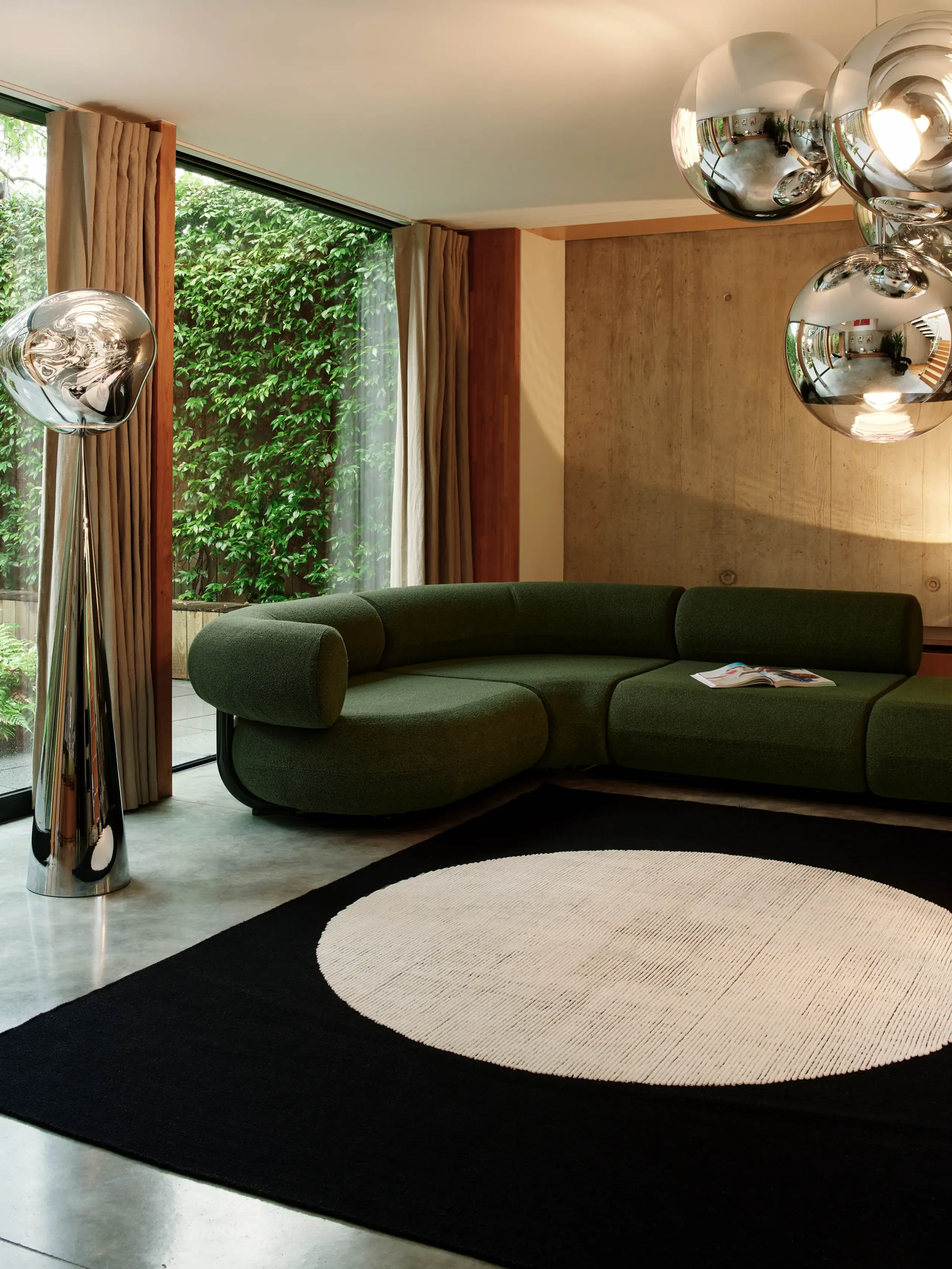 Tom Dixon - Teppich - Disc Rug - Black 170x240