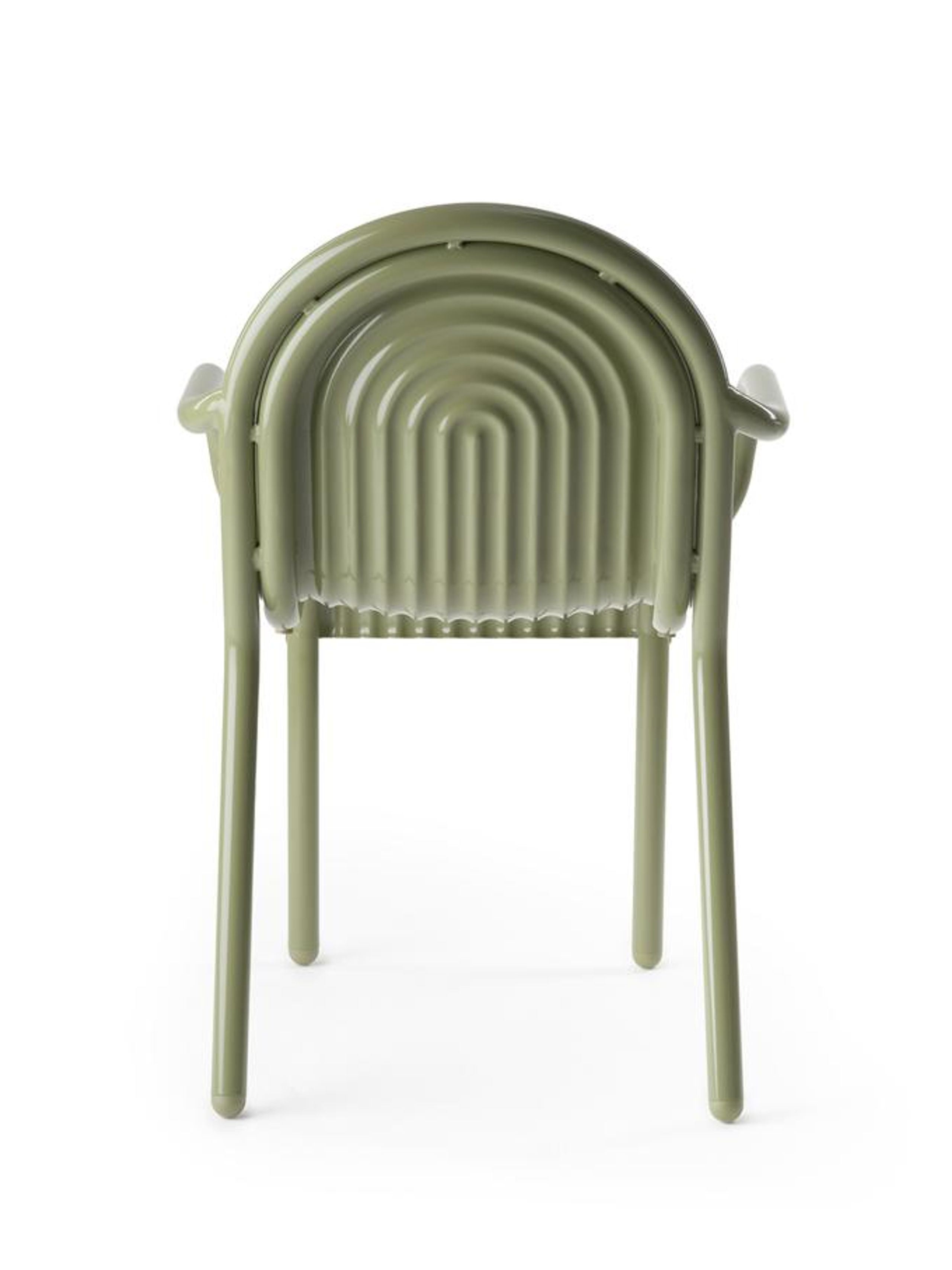 Tom Dixon - Krzesło ogrodowe - Groove Arm Chair - Moss