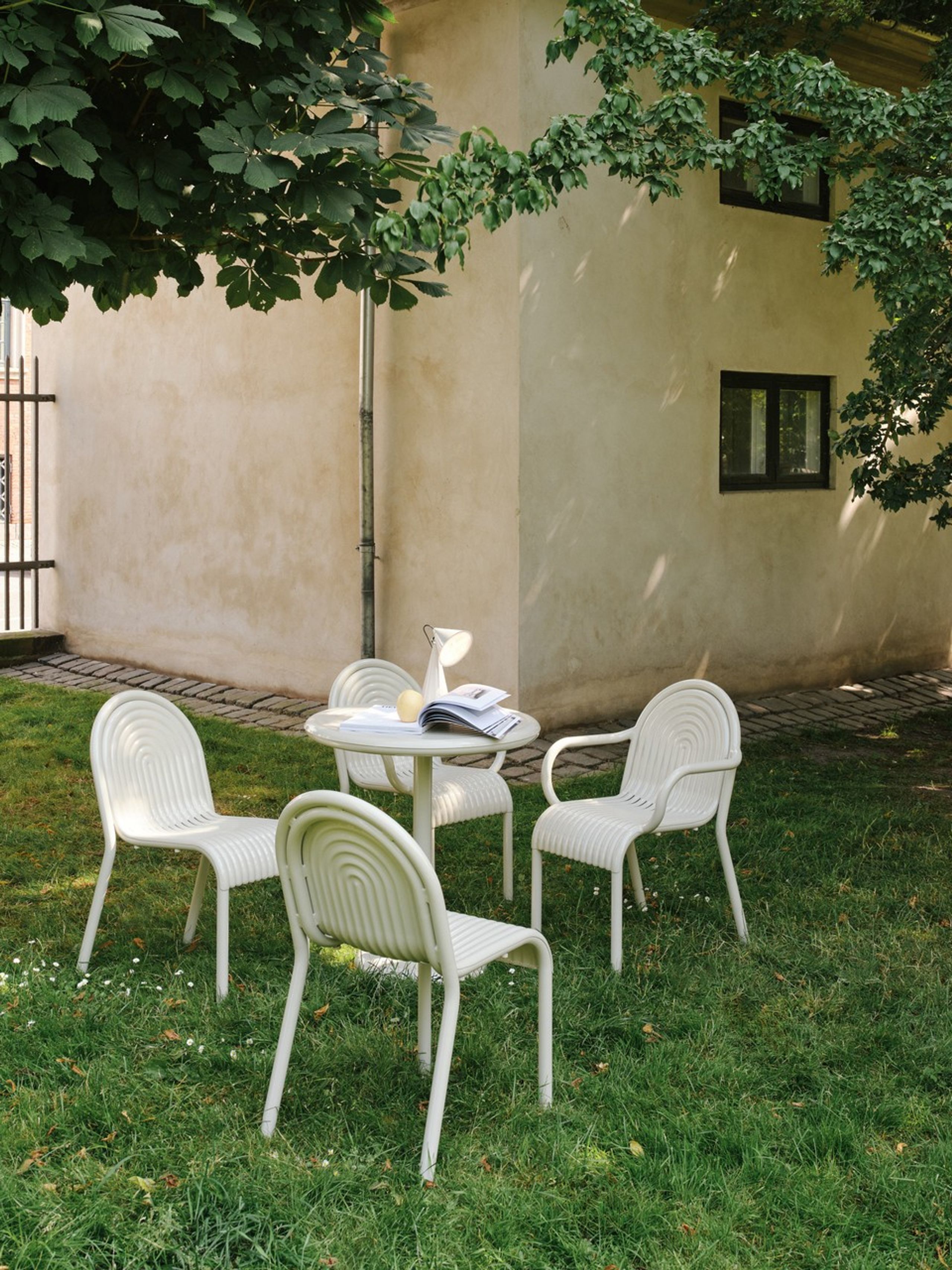 Tom Dixon - Krzesło ogrodowe - Groove Arm Chair - Moss