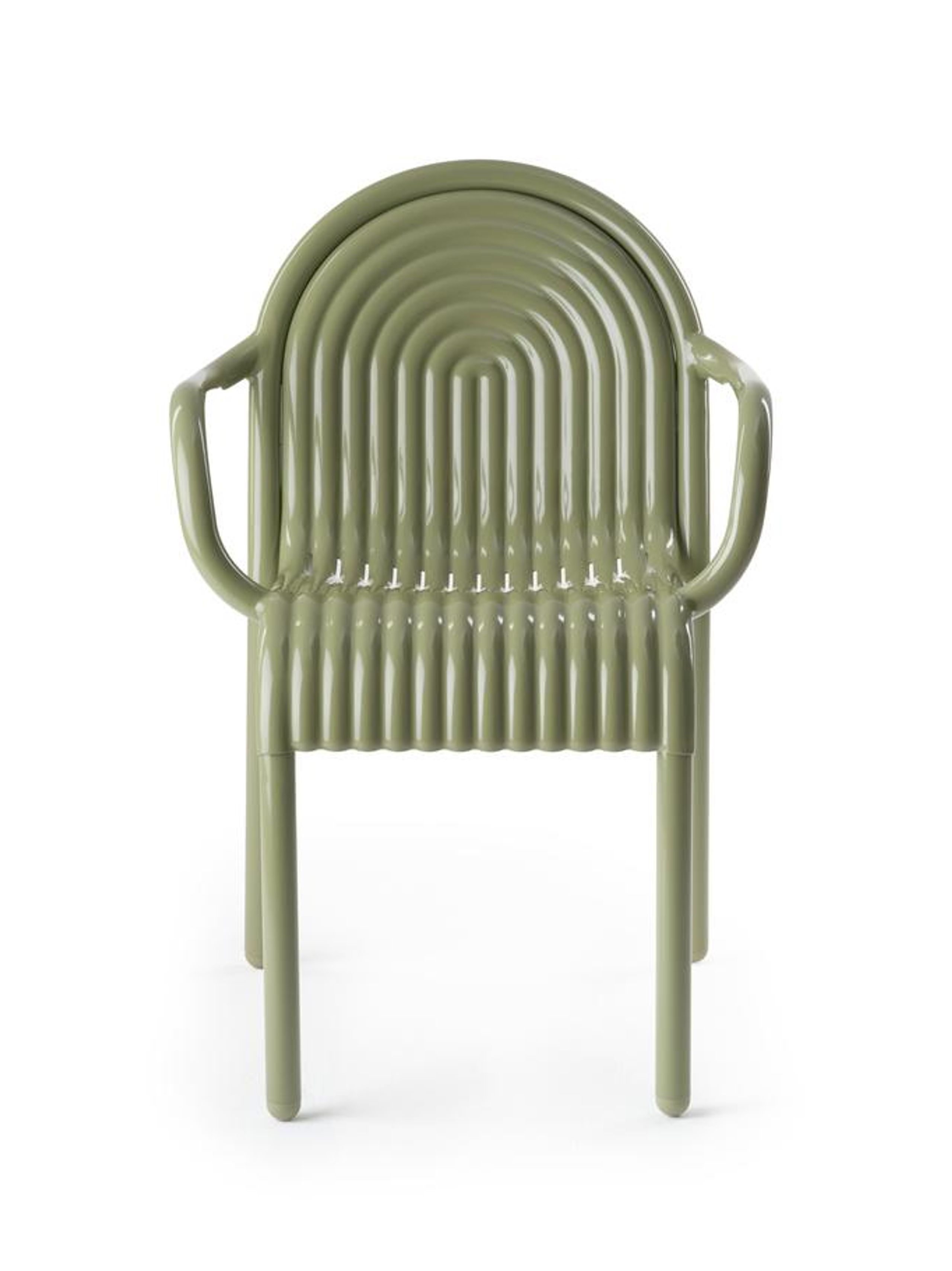 Tom Dixon - Krzesło ogrodowe - Groove Arm Chair - Moss