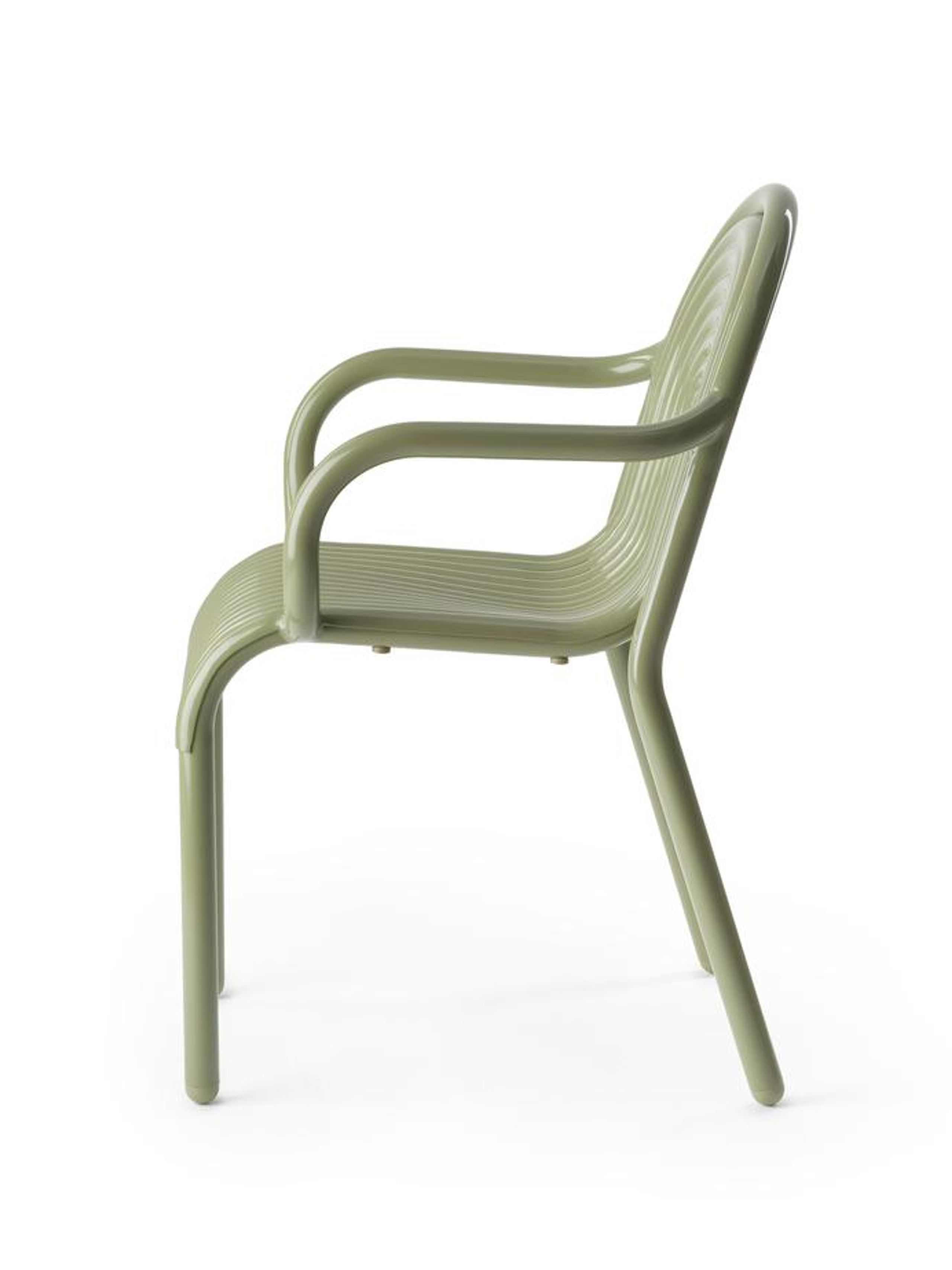 Tom Dixon - Krzesło ogrodowe - Groove Arm Chair - Moss