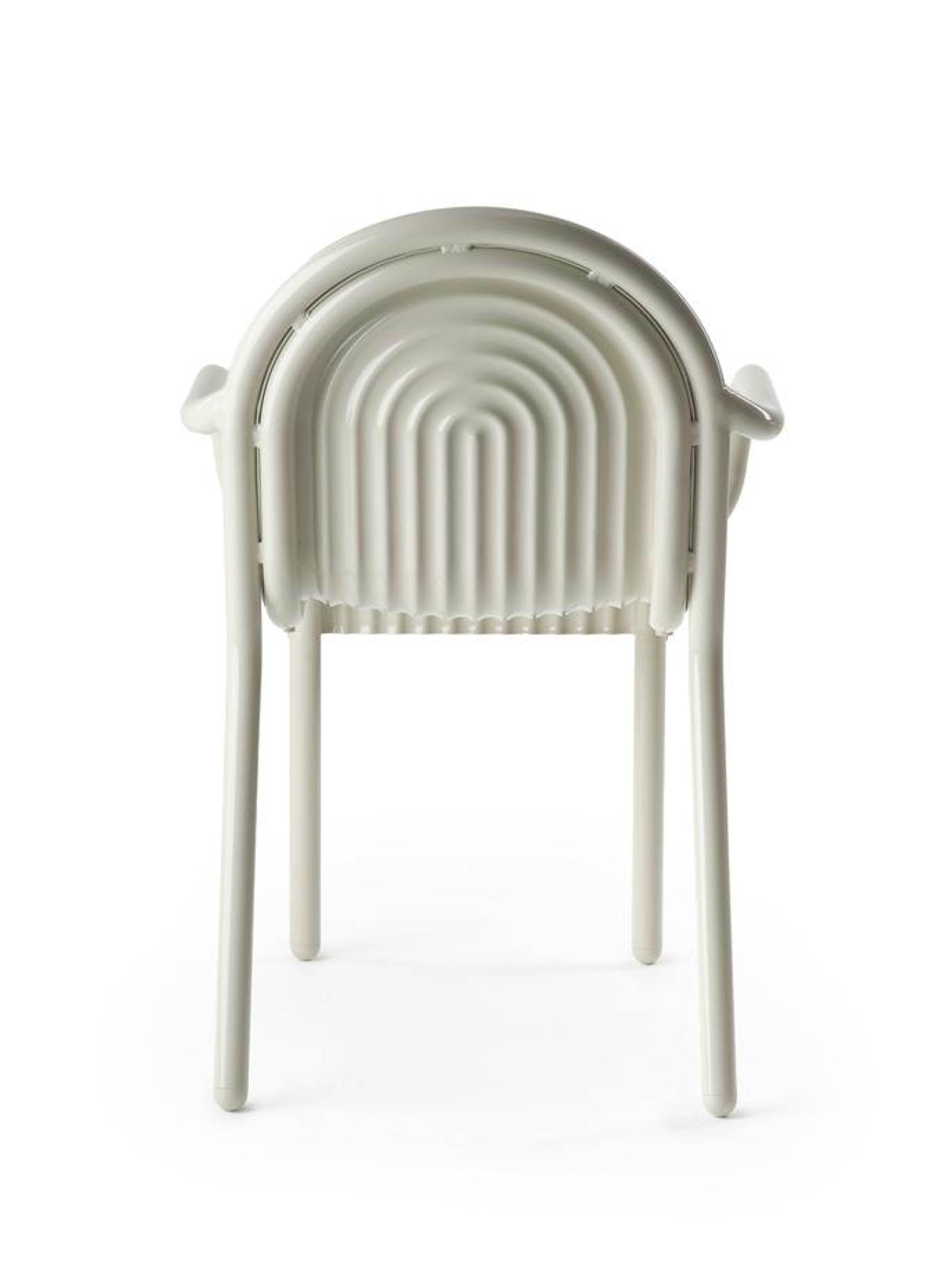 Tom Dixon - Krzesło ogrodowe - Groove Arm Chair - Putty