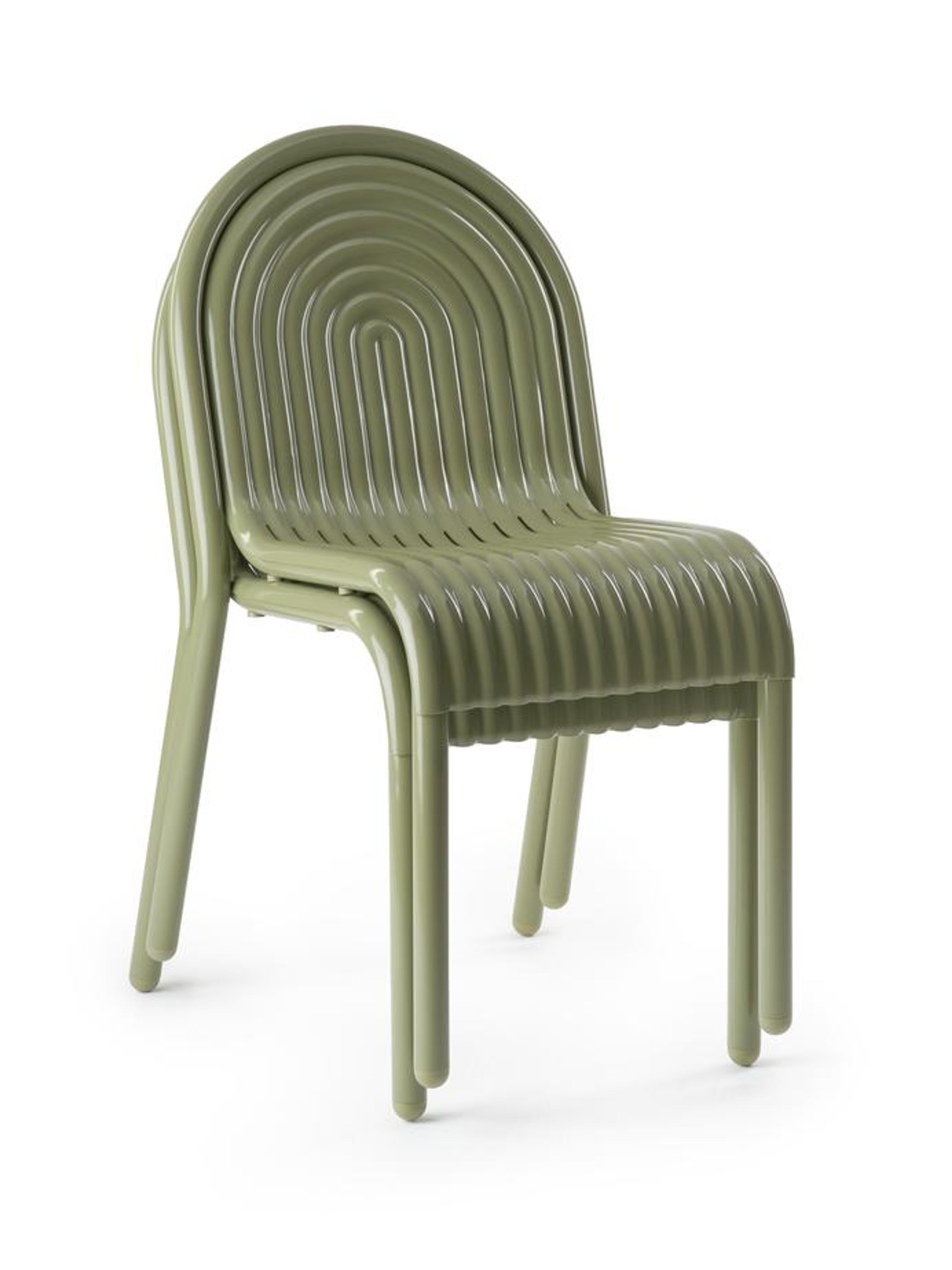 Tom Dixon - Garden chair - Groove Side Chair - Moss