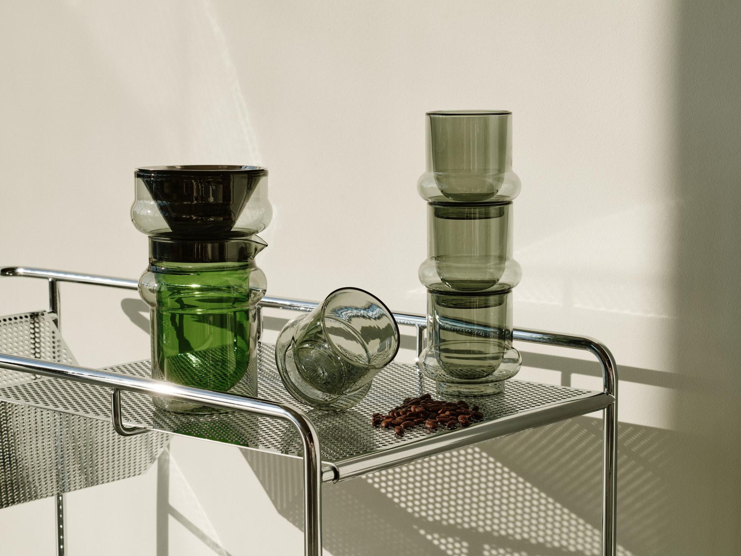 Tom Dixon - Carafe - Bump Carafe & Filter Set - Grey / Green
