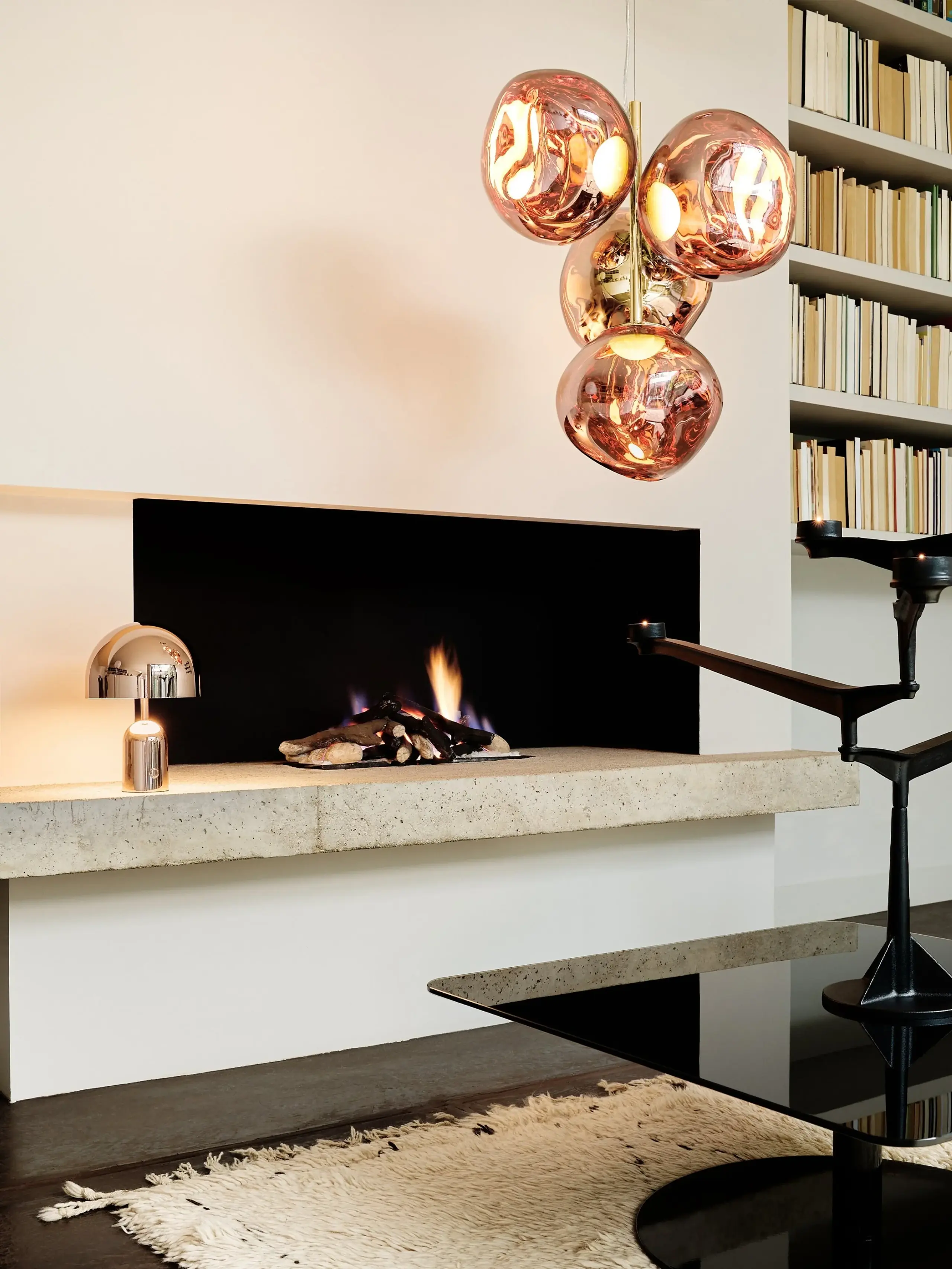 Tom Dixon - Lámpara de techo - Melt Chandelier Mini Led - Mirrored, Polished Copper