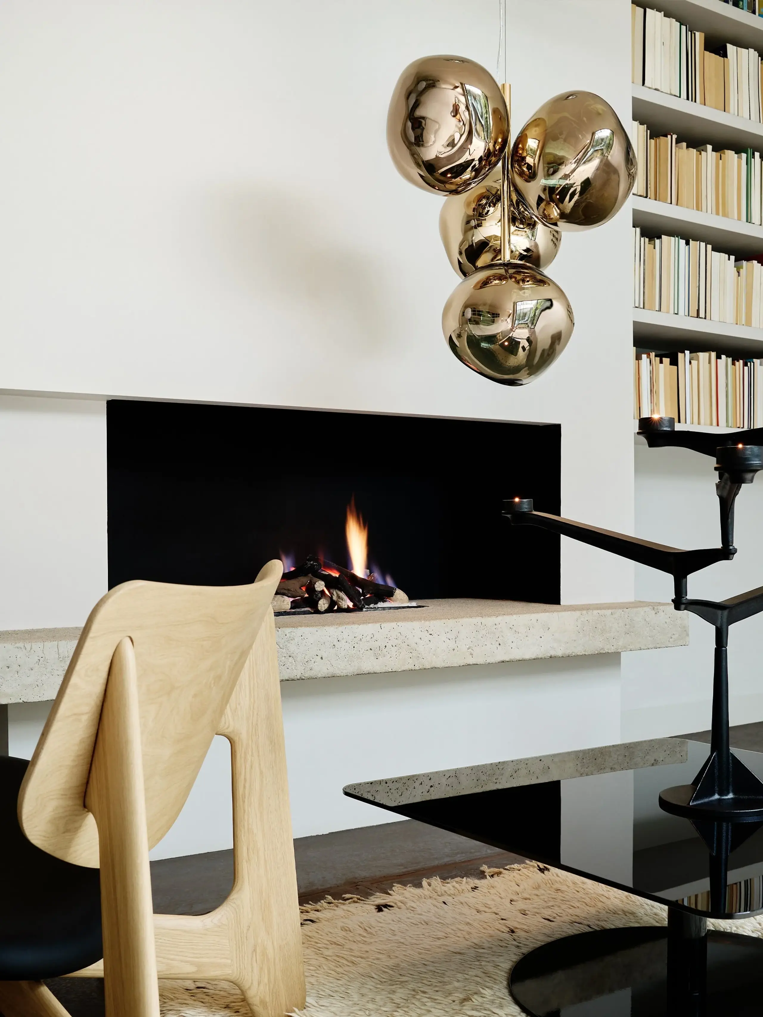 Tom Dixon - Lampa sufitowa - Melt Chandelier Mini Led - Mirrored, Polished Gold