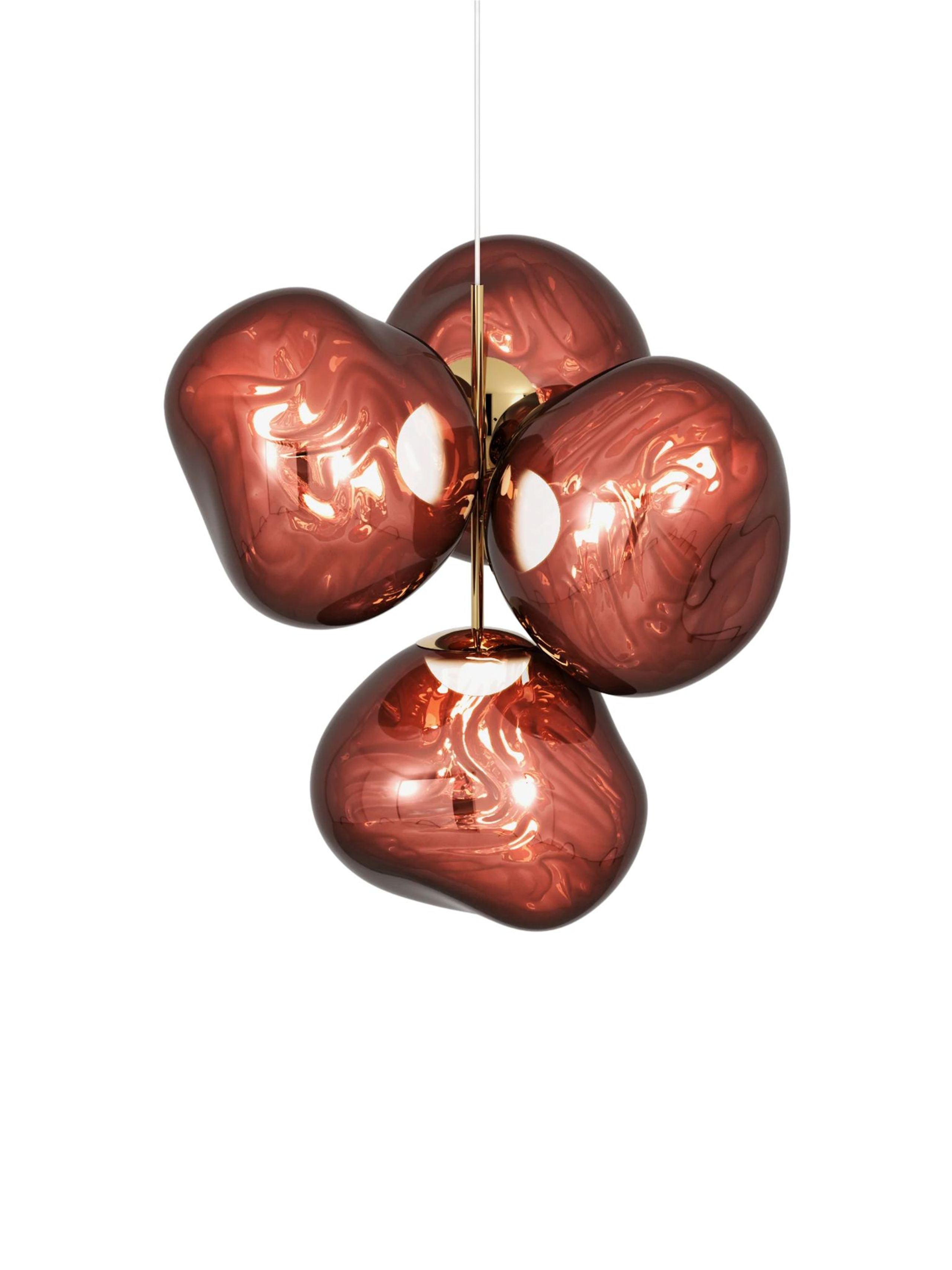 Tom Dixon - Lampa sufitowa - Melt Chandelier Small Led - Mirrored, Polished Copper