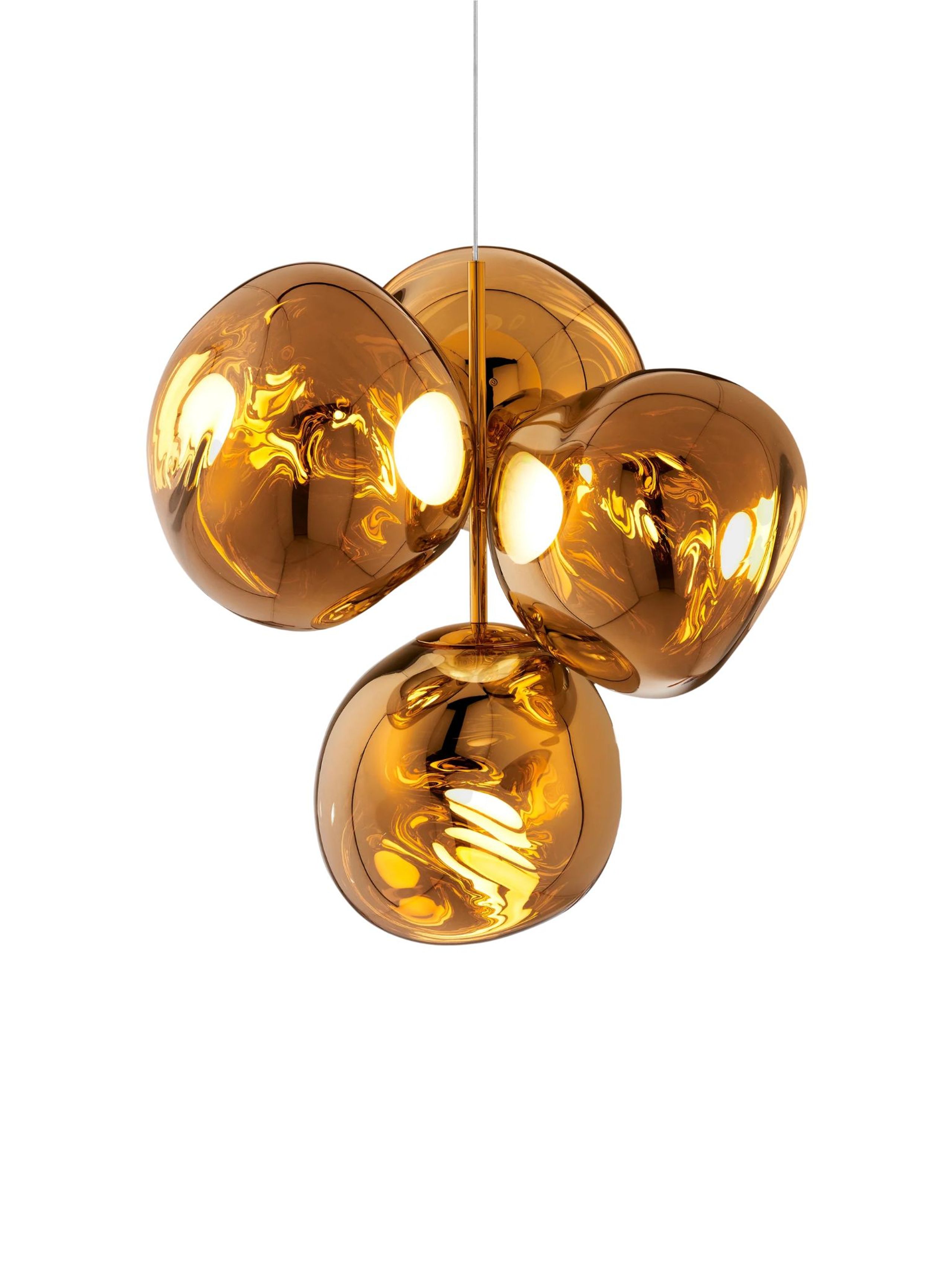 Tom Dixon - Lampa sufitowa - Melt Chandelier Small Led - Mirrored, Polished Gold