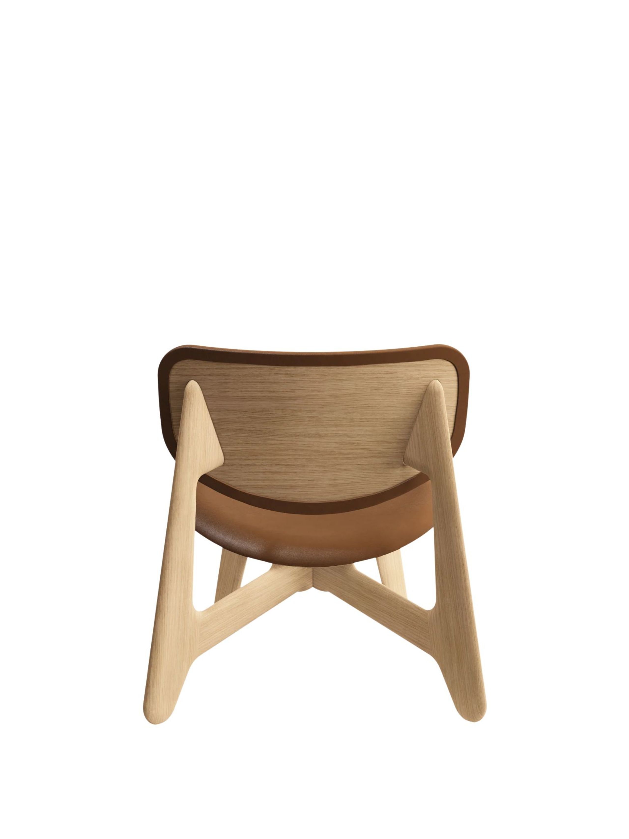 Tom Dixon - Krzesło do salonu - Slab Lounge Chair - Natural / Cognac
