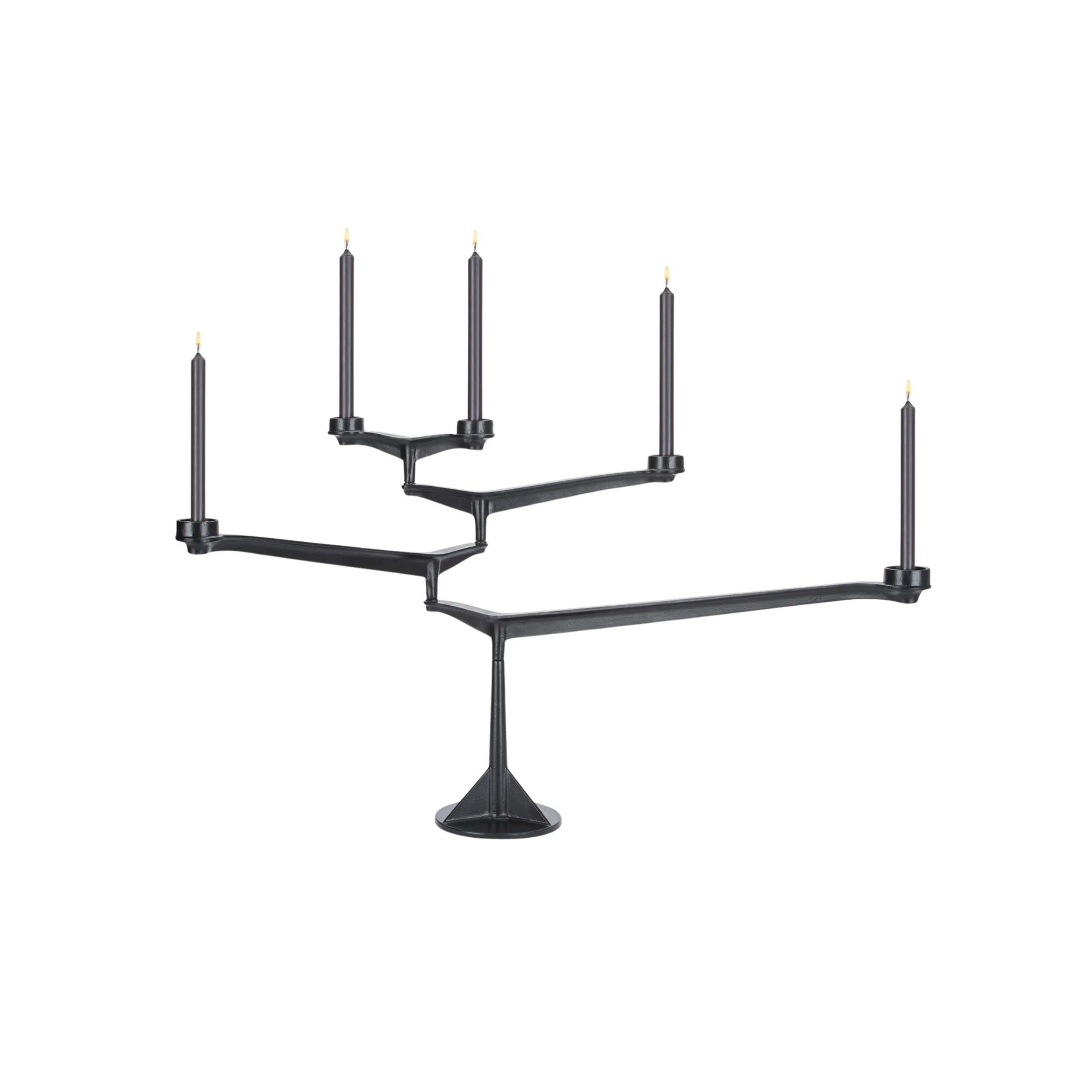 Tom Dixon - Kerzenhalter - Spin Candelabra - Matte Black