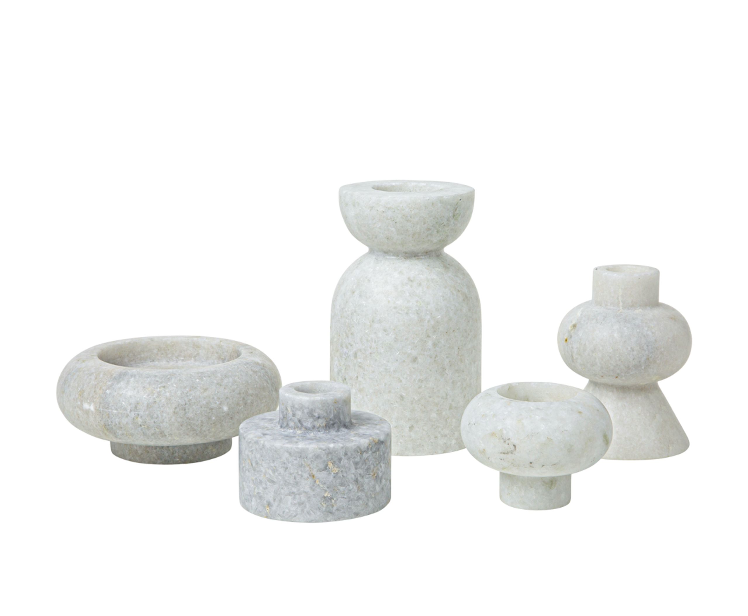 Tom Dixon - Candle holder - Stone Stacking Candleholder - Polished White