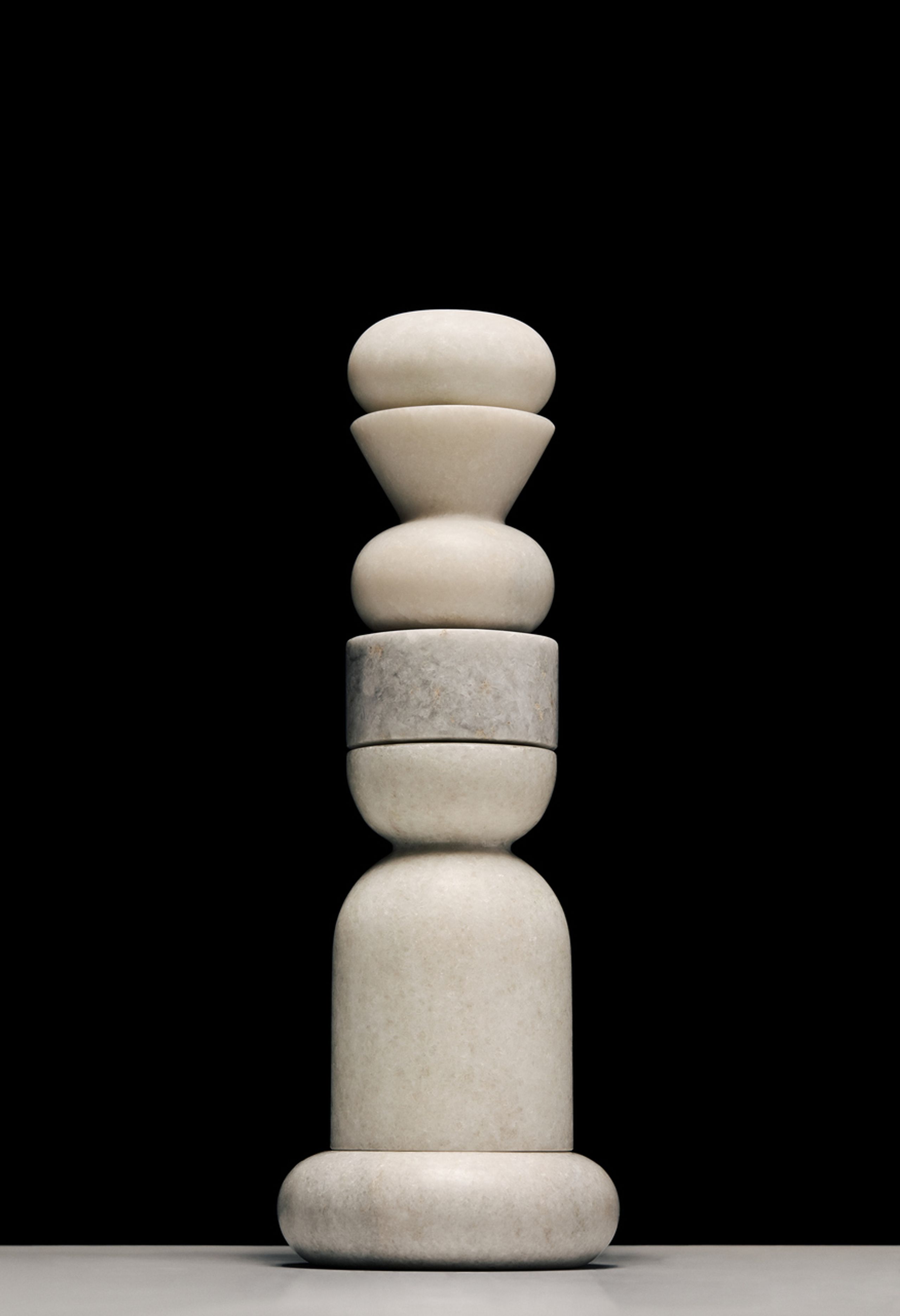 Tom Dixon - Candle holder - Stone Stacking Candleholder - Polished White