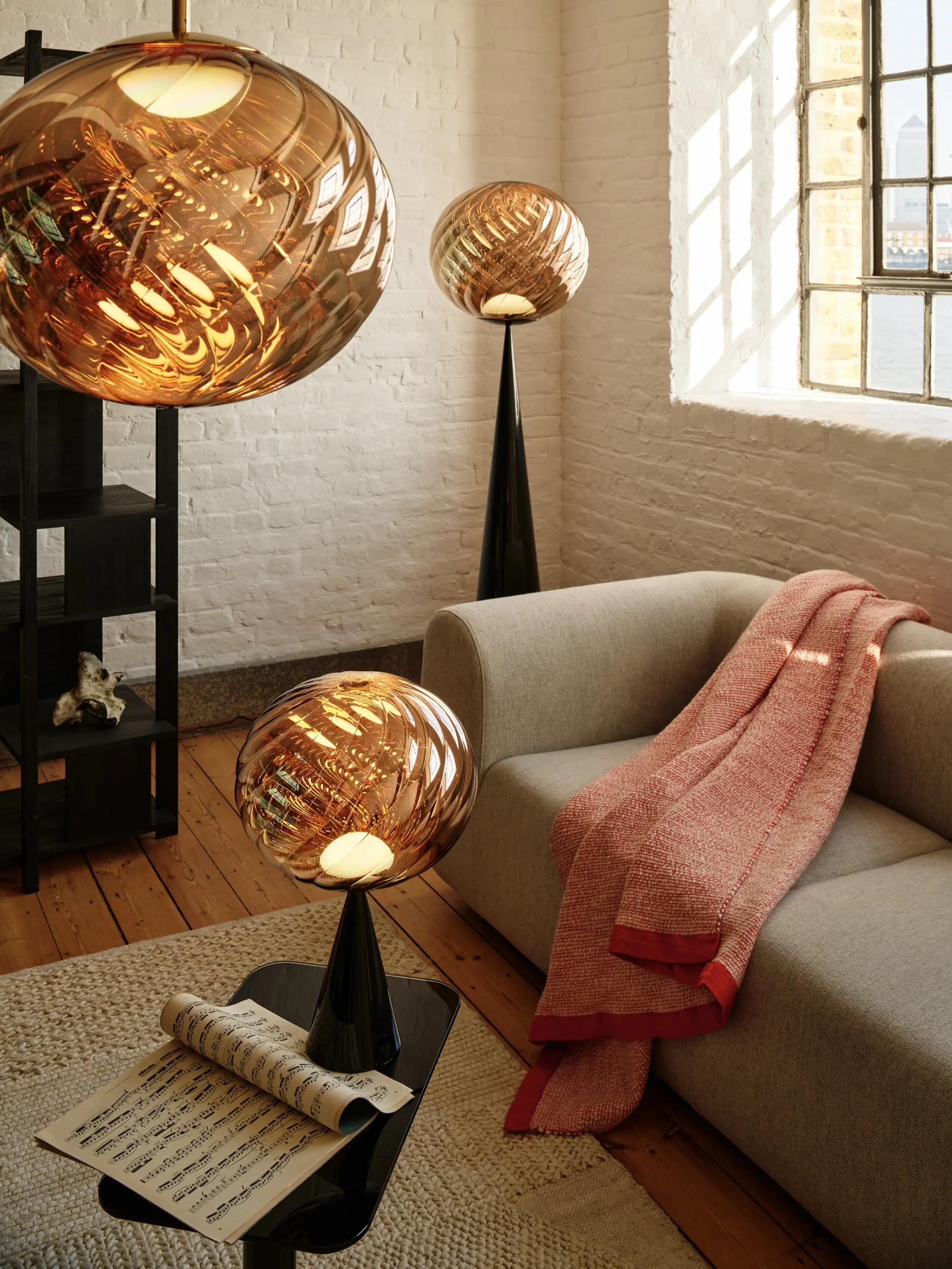 Tom Dixon - Pendel - Whirl Pendant Led - Mirrored Gold 45