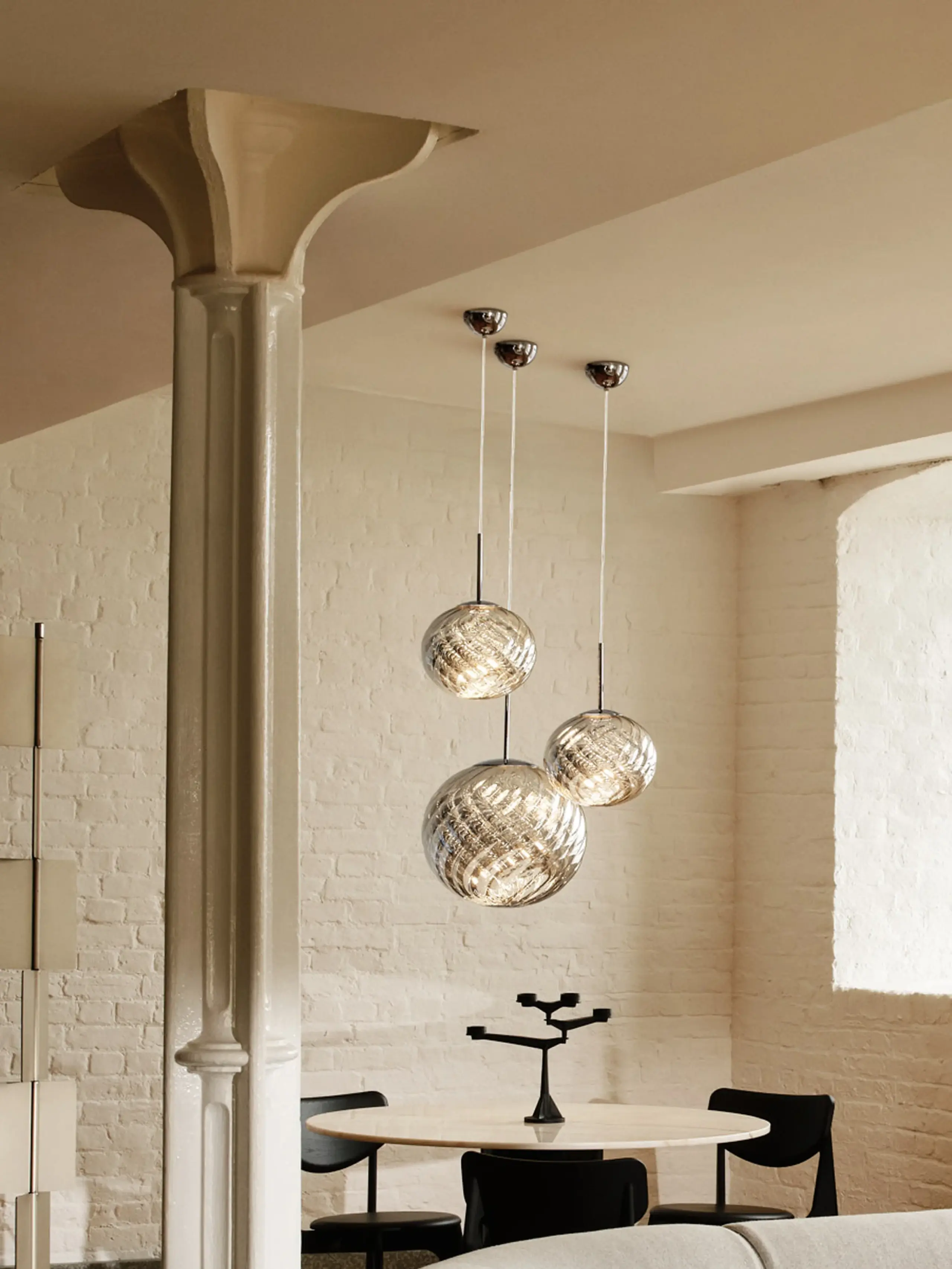 Tom Dixon - Pendolo - Whirl Pendant Led - Mirrored Silver 30