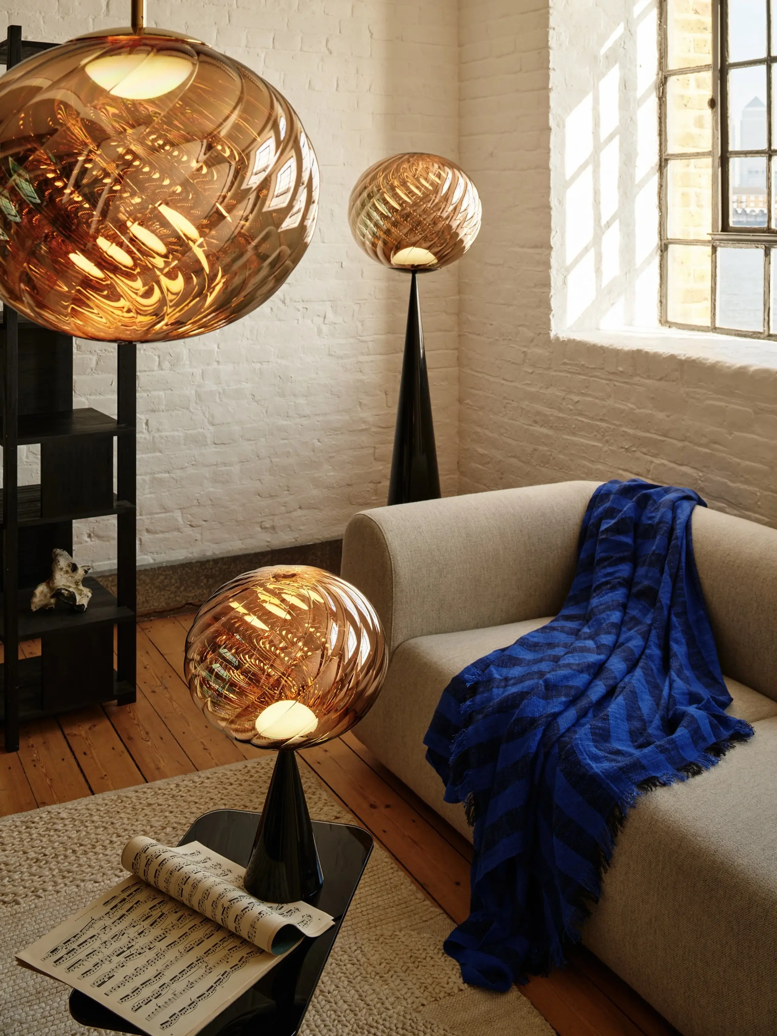 Tom Dixon - Plaid - Band Throw - Blue