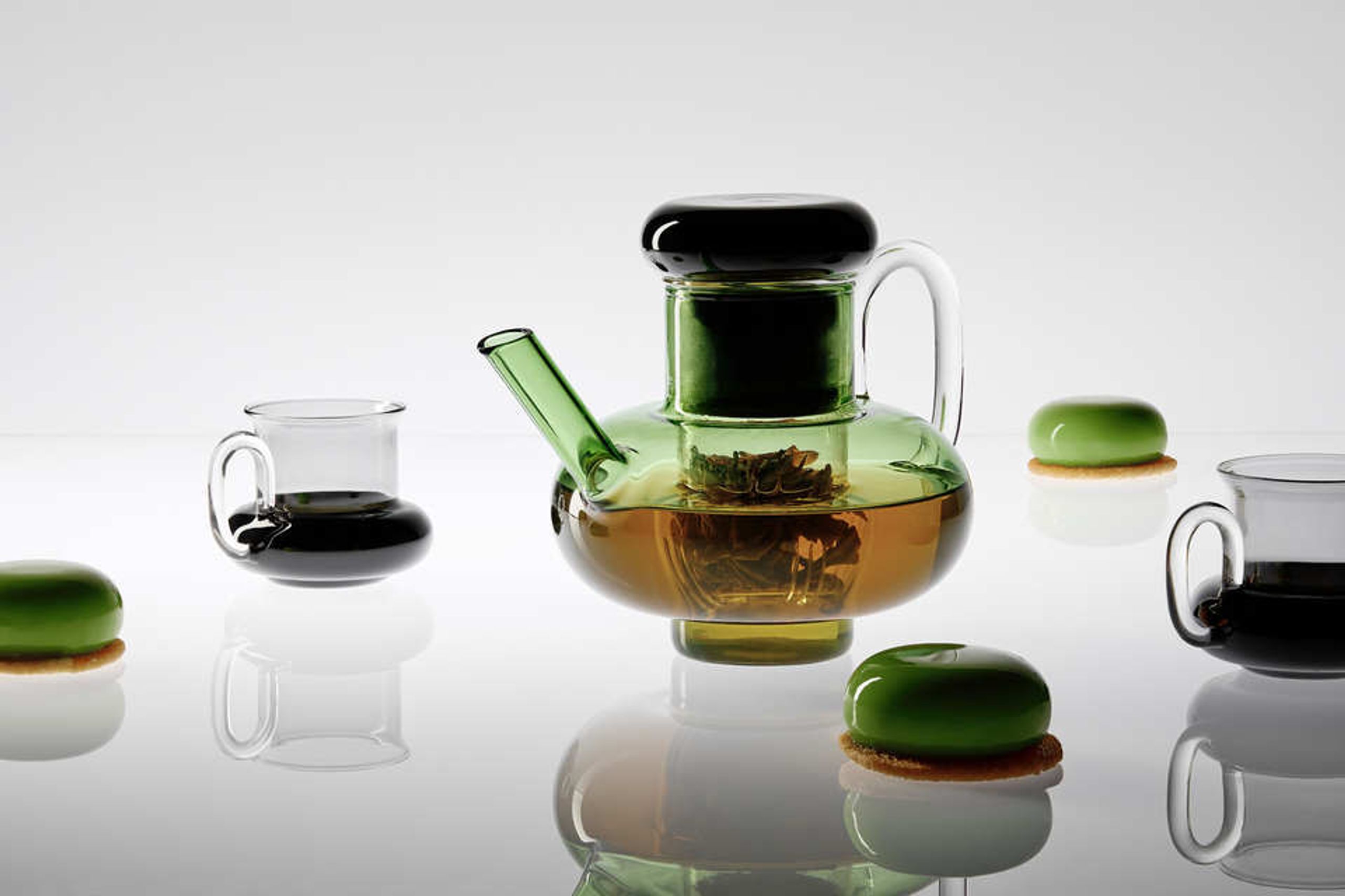 Tom Dixon - Teapot - Bump Tea Pot - Clear / Green