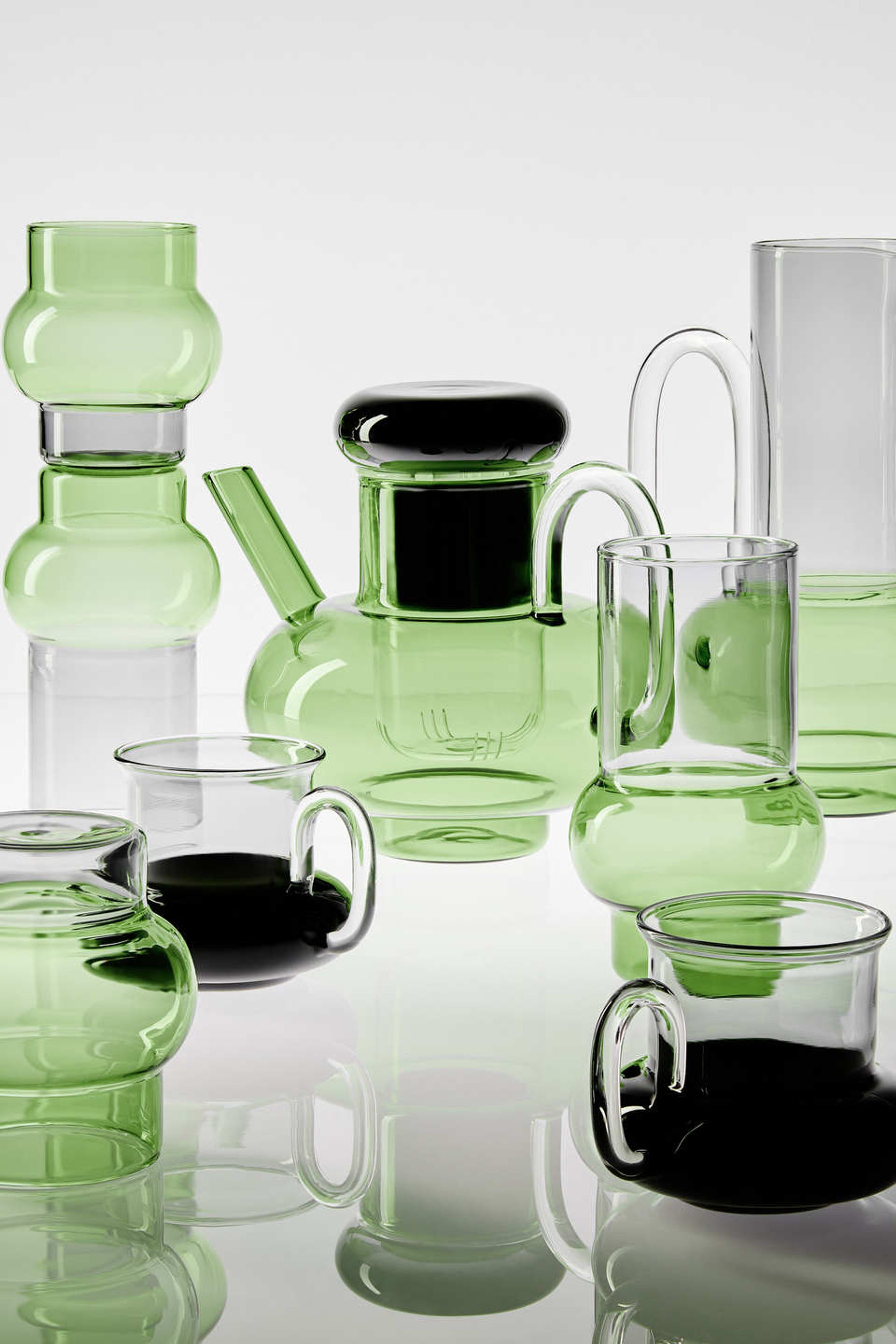 Tom Dixon - Teapot - Bump Tea Pot - Clear / Green