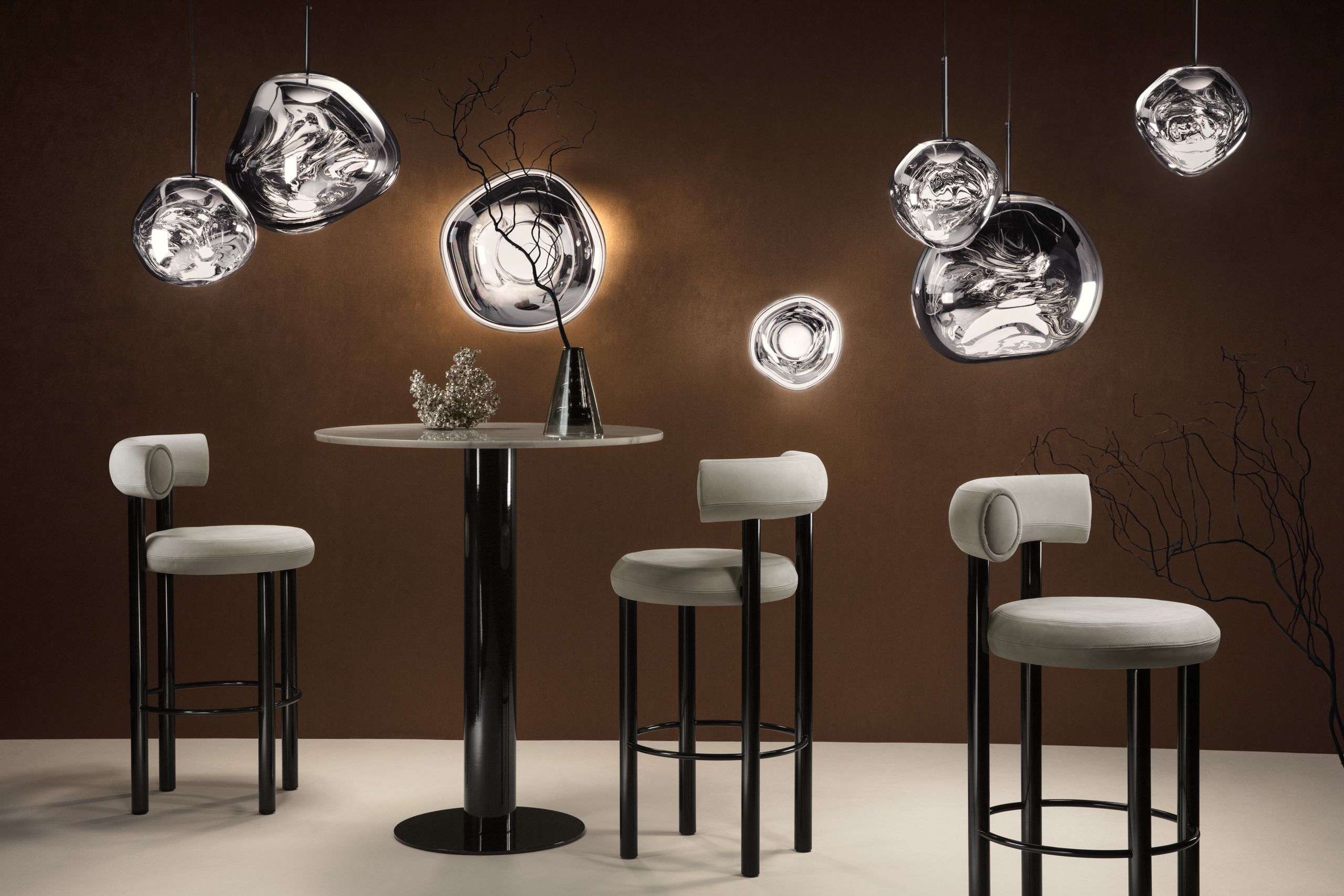 Tom Dixon - Kinkiet - Melt Surface Mini LED - Mirrored Smoke