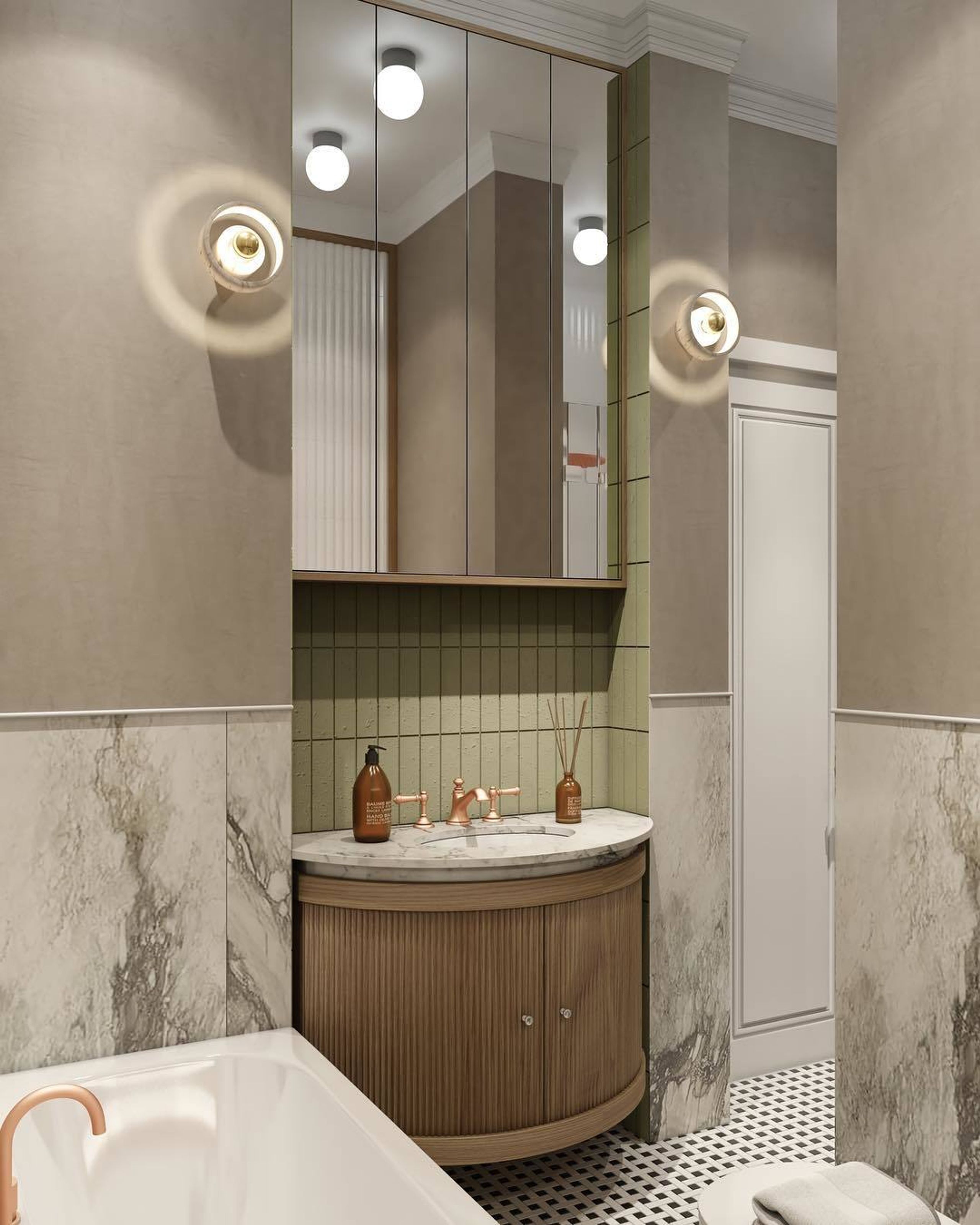 Tom Dixon - Wall lamp - Stone Wall LED - Polished Marble / Gold