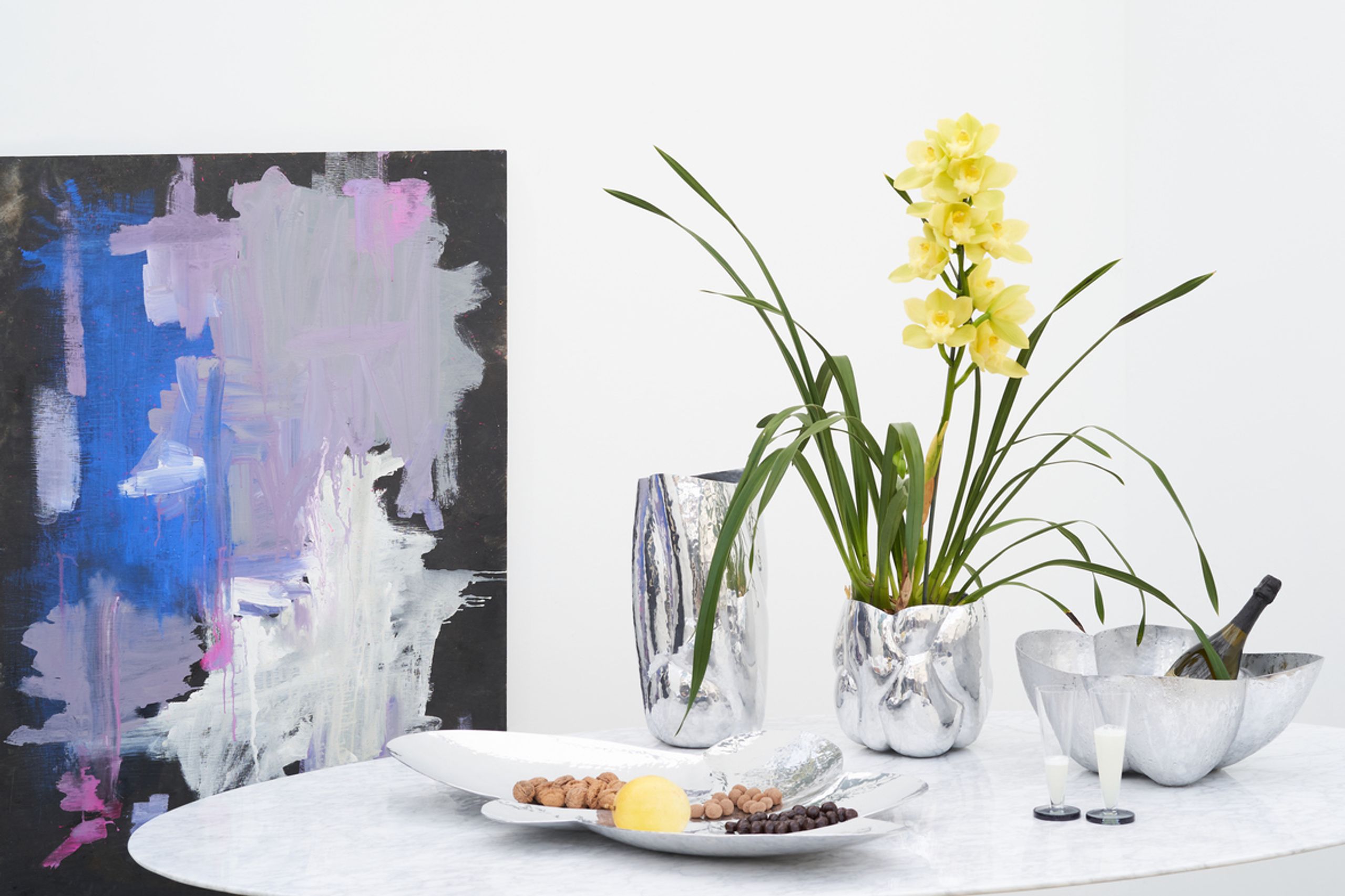 Tom Dixon - Vase - Cloud Vessel - Polished Silver Short