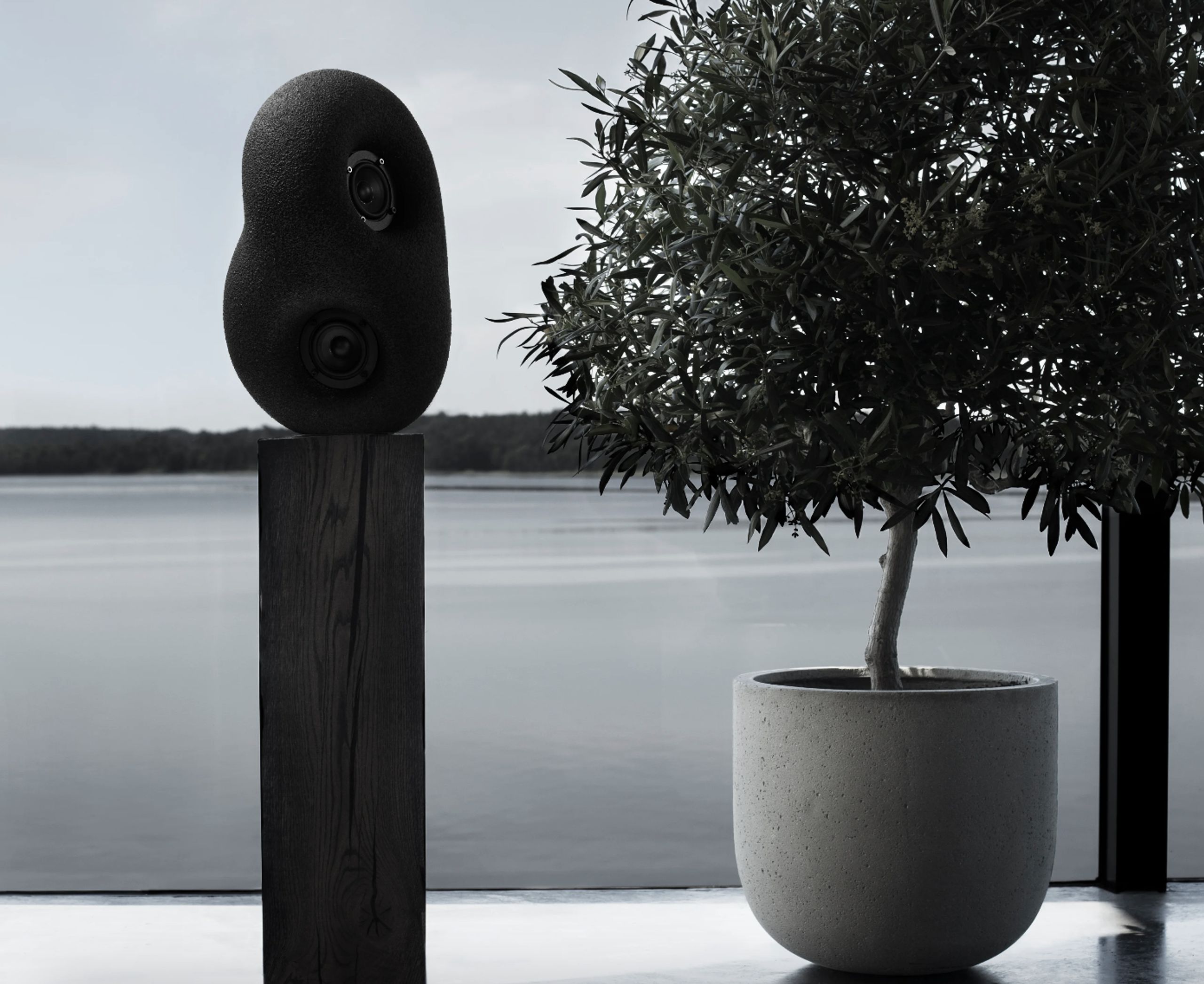 Transparent - Speaker - Acoustic Sculpture - Black