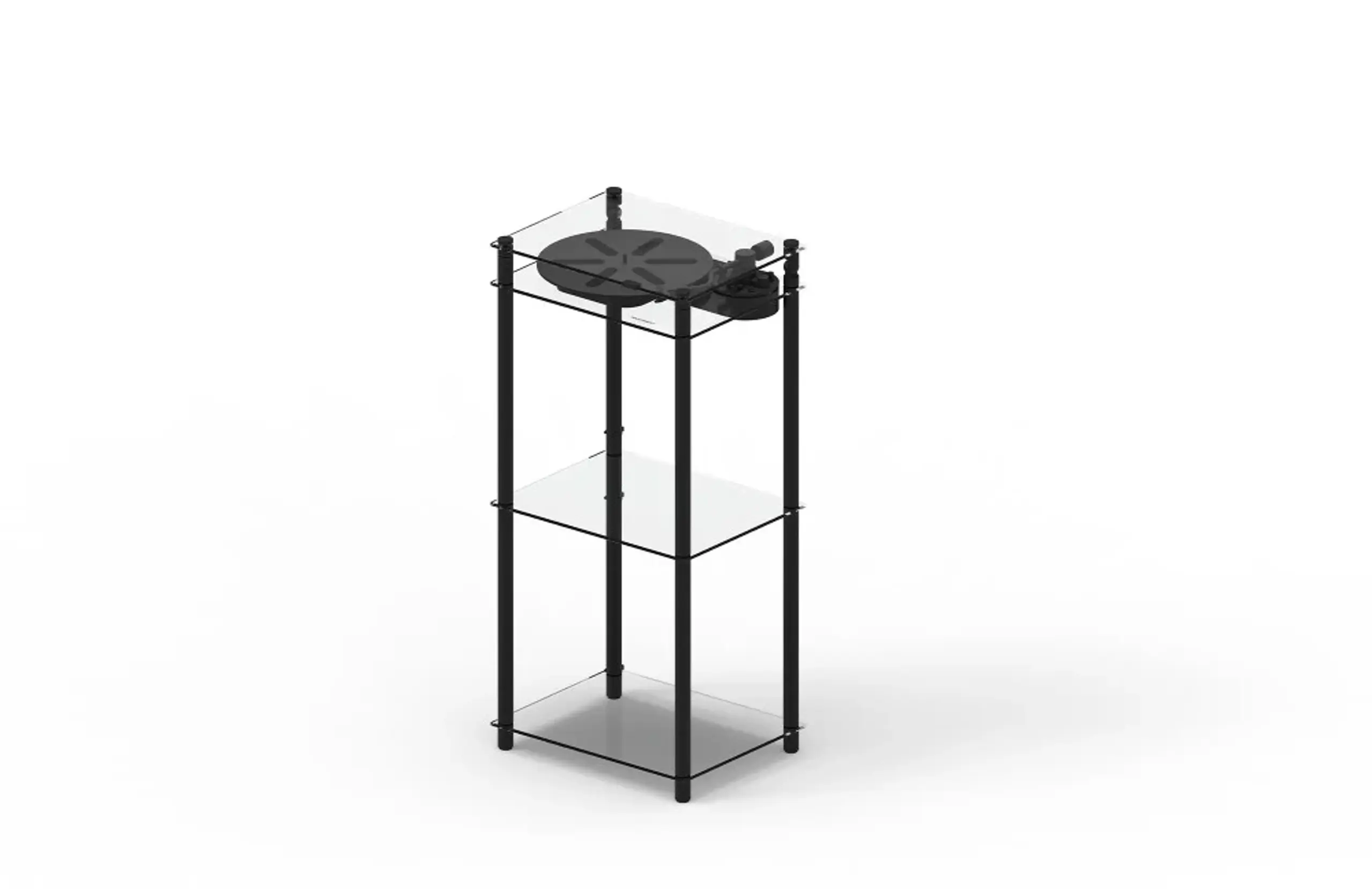 Transparent - Turntable stand - Turntable Table Stand - Black