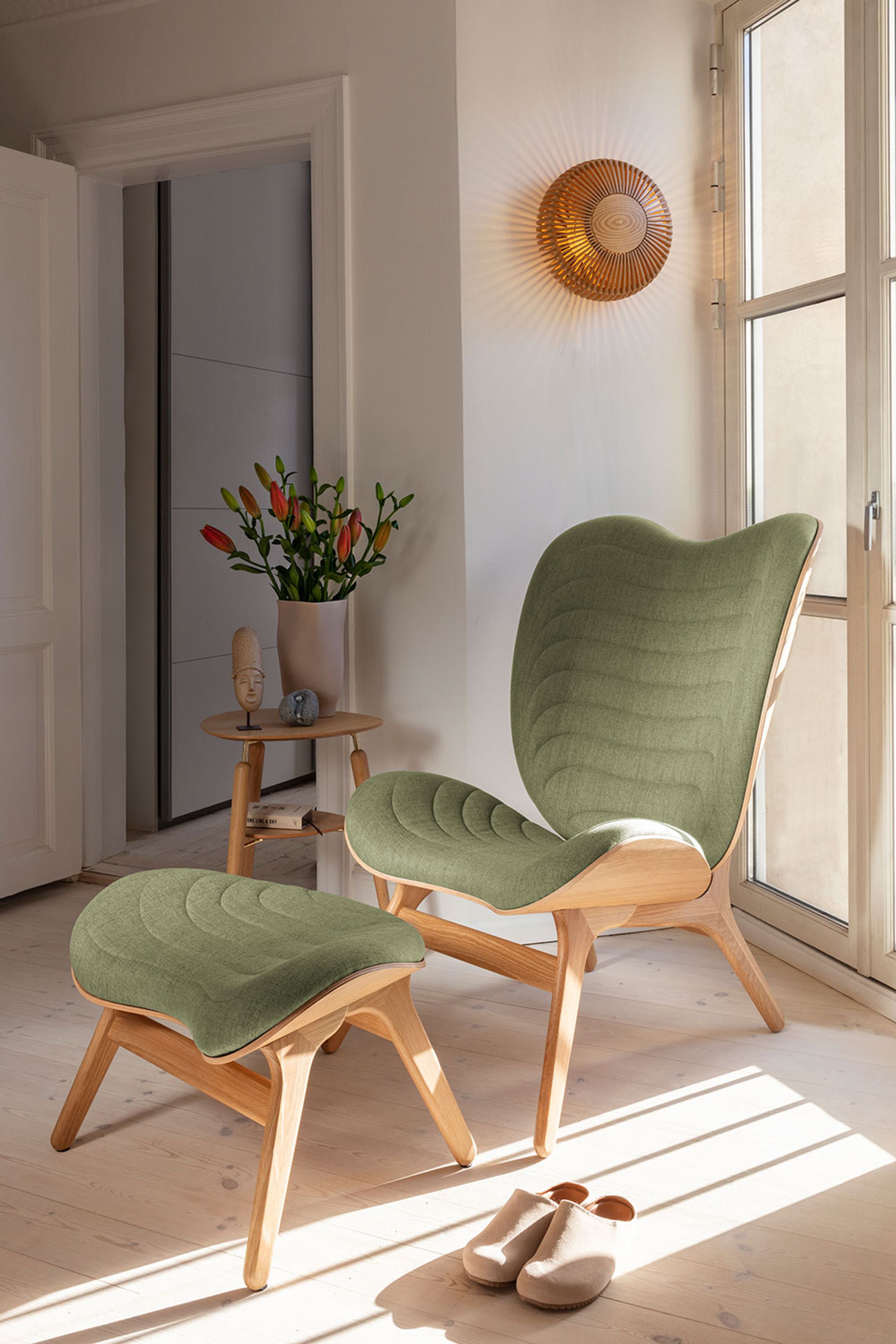 Umage - Lampa ścienna - Clava Up Wood Lamp - Medium - Oak