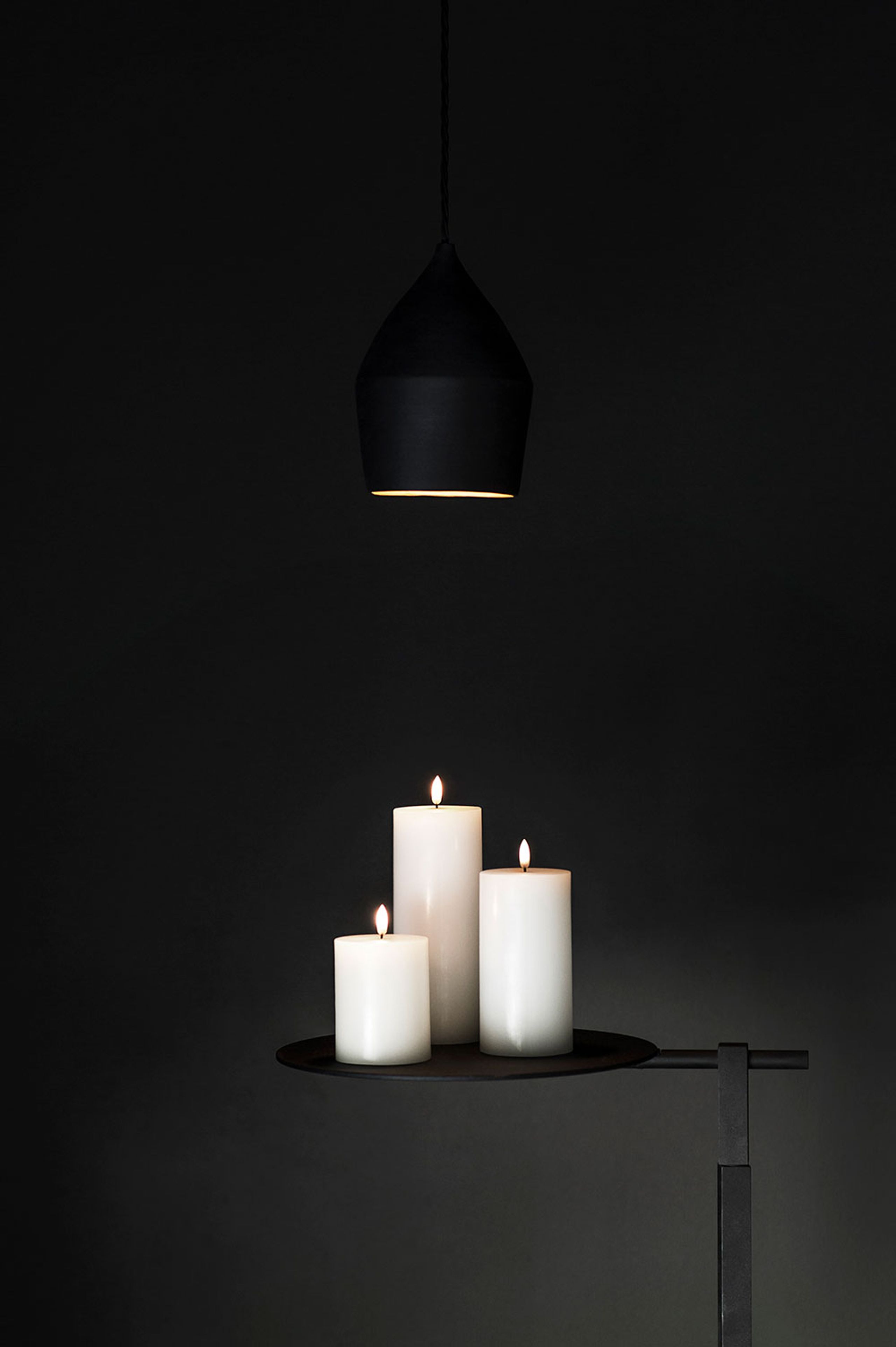 Uyuni - Kerzen - LED Pillar Candle - Nordic White/Smooth - 5,8x10 cm