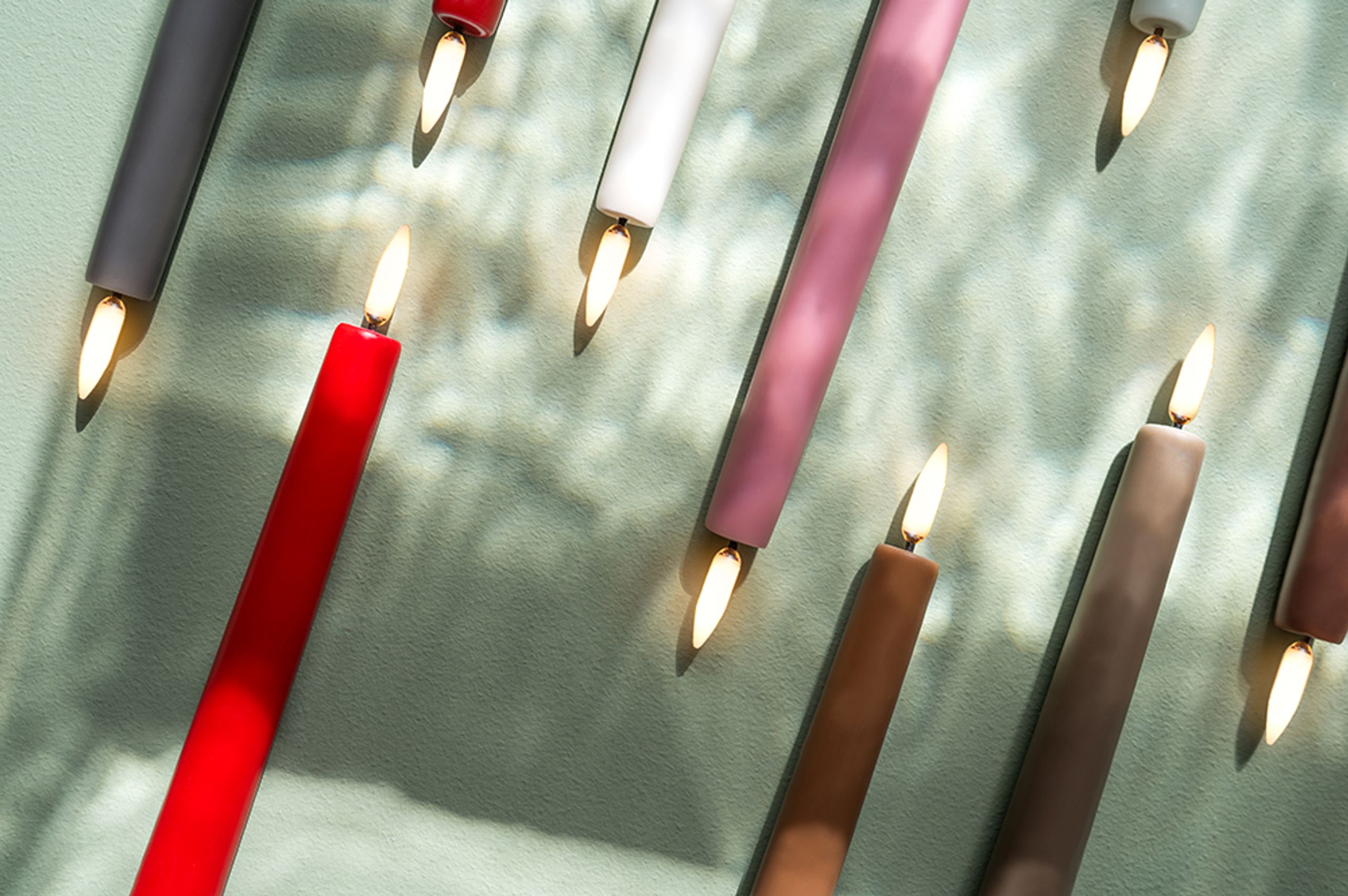 Uyuni - Candles - LED Taper Candle - Brown/Smooth - 2,3x25 cm