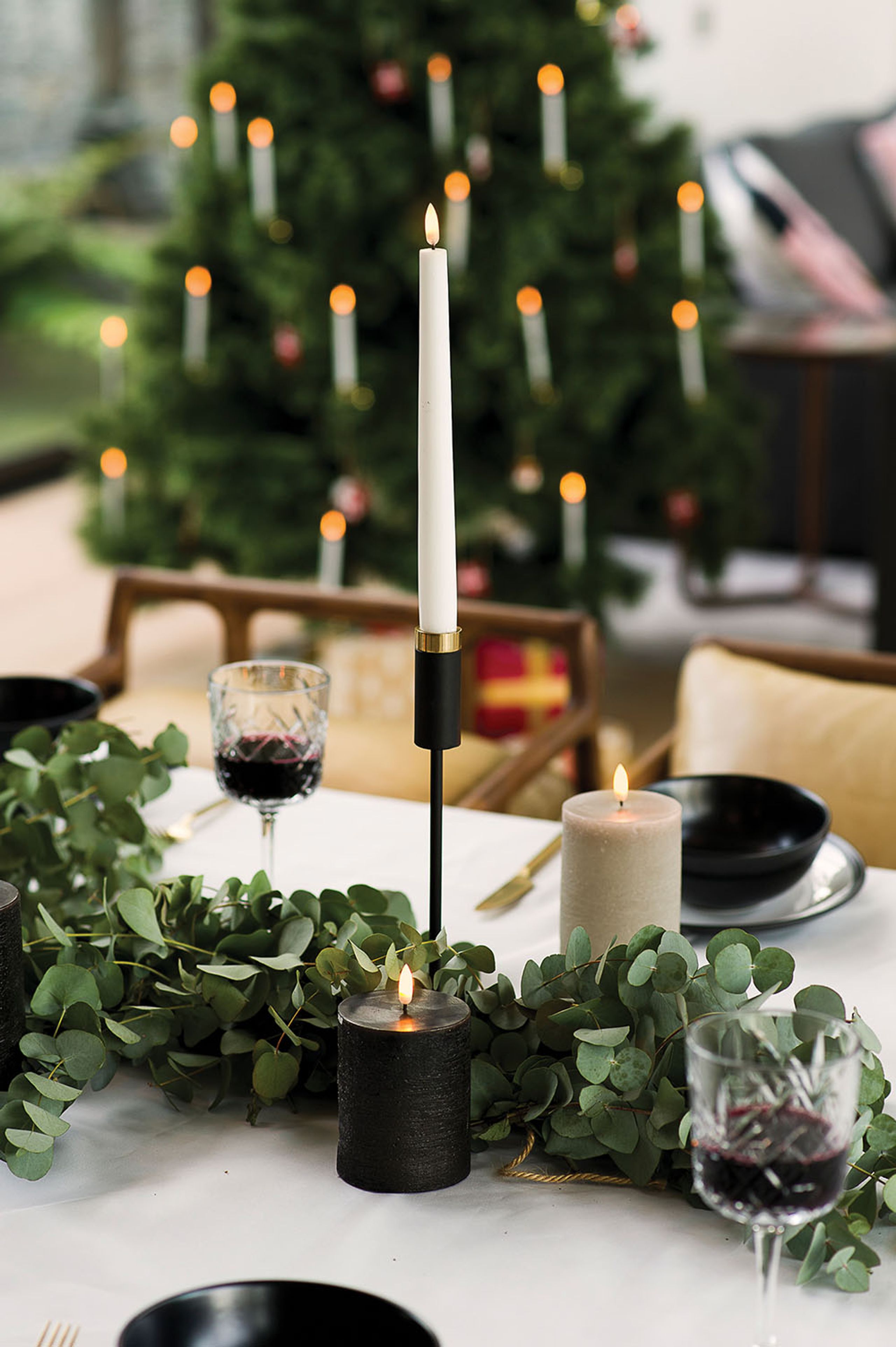 Uyuni - Kerzen - LED Taper Candle - Sandstone/Smooth - 2,3x25 cm