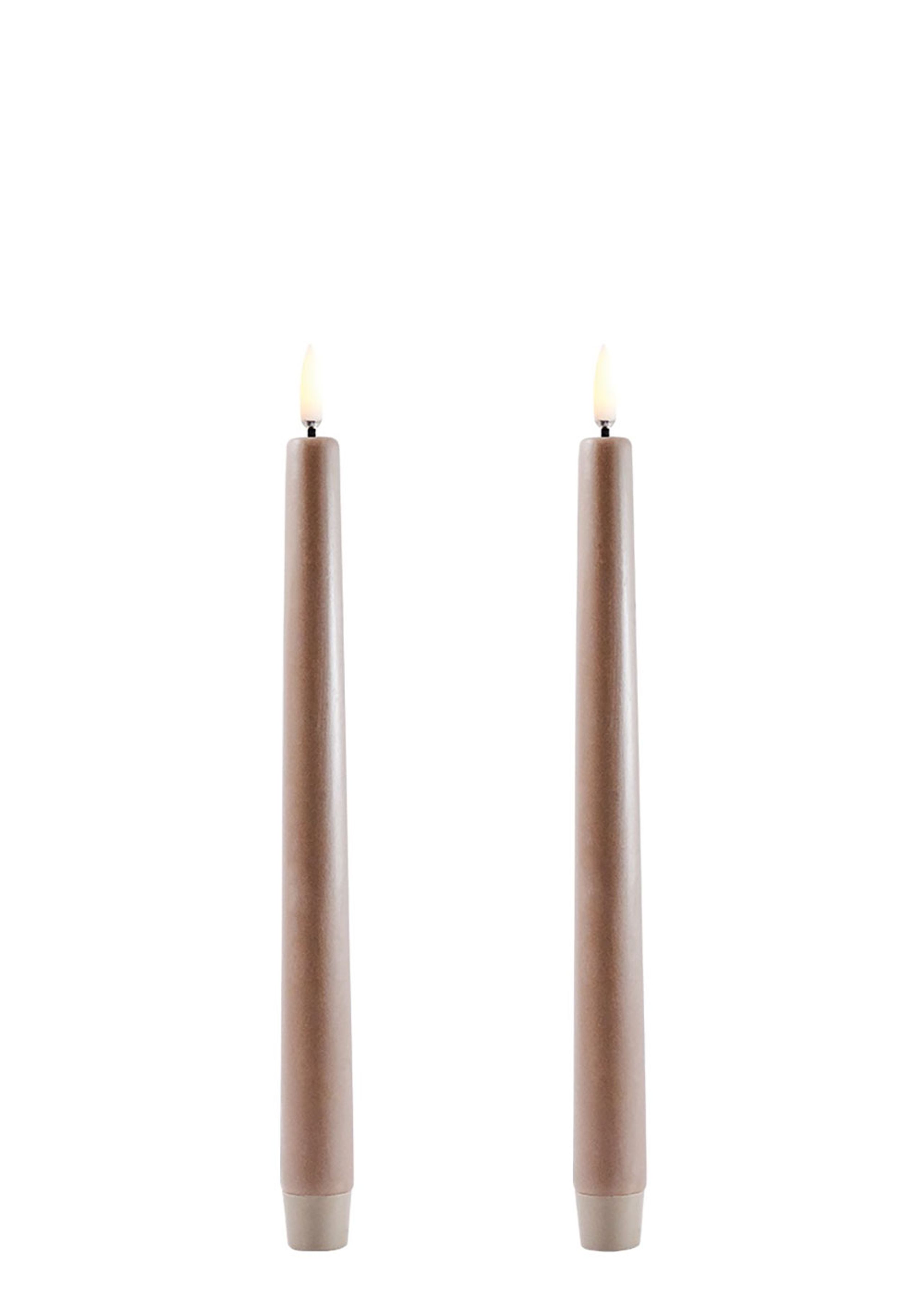 Uyuni - Kerzen - LED Taper Candle - Sandstone/Smooth - 2,3x25 cm
