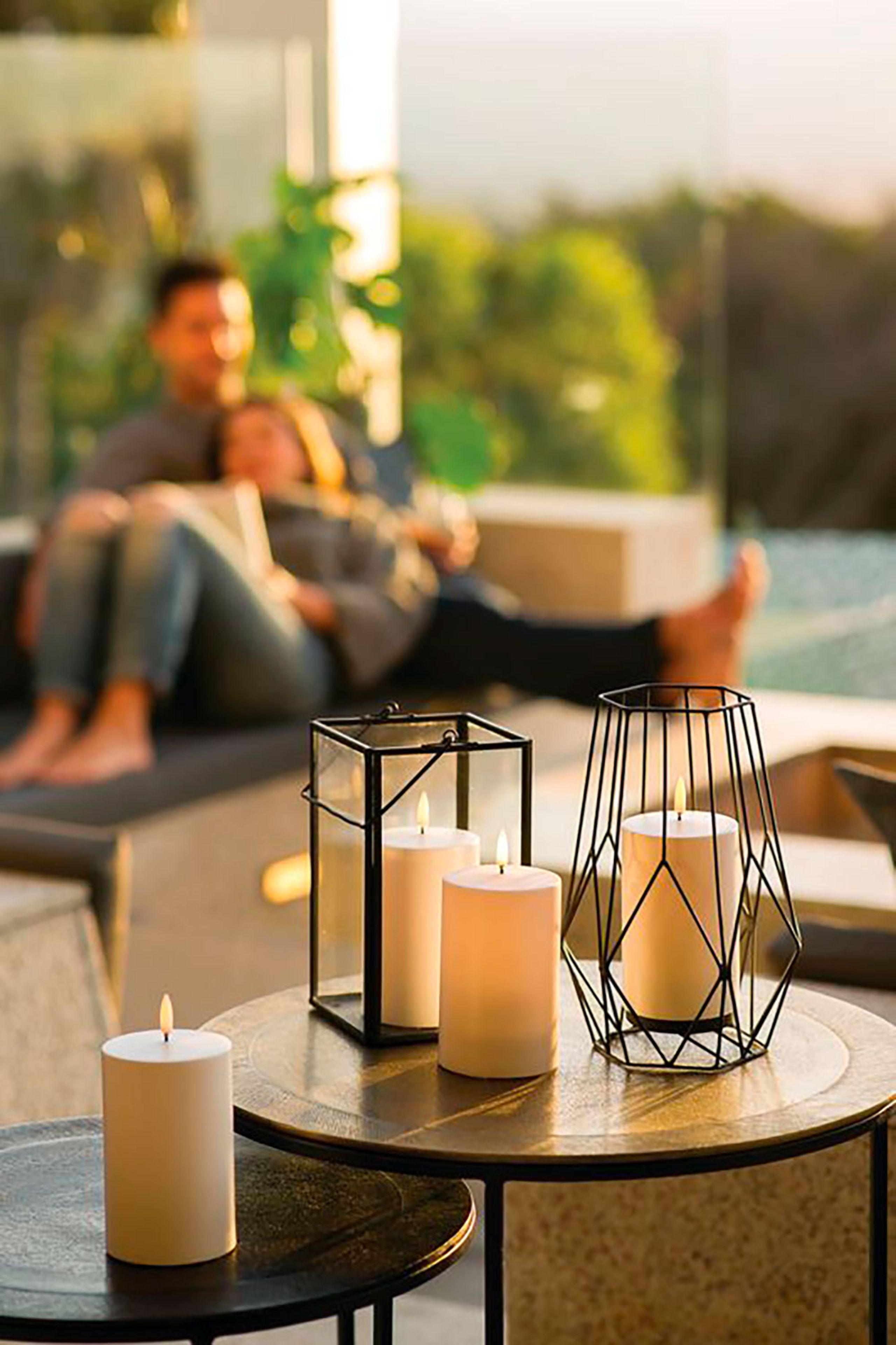 Uyuni - Velas - Outdoor LED Pillar Candle - White - 7,8x12,7 cm