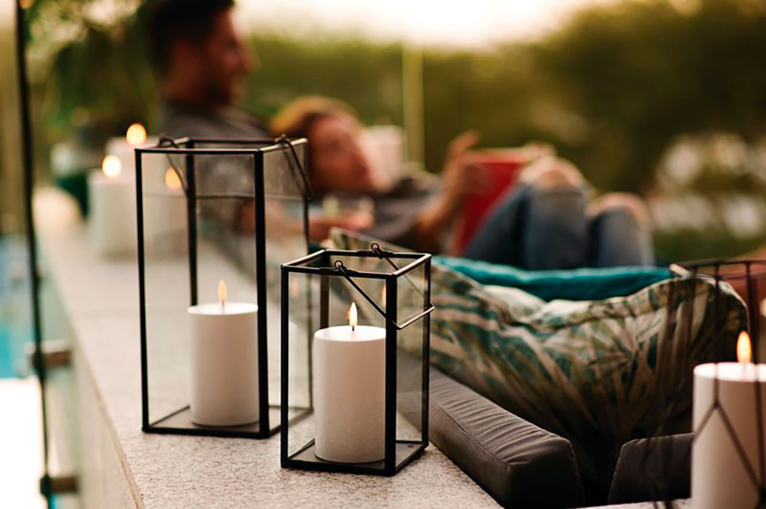 Uyuni - Velas - Outdoor LED Pillar Candle - White - 7,8x12,7 cm