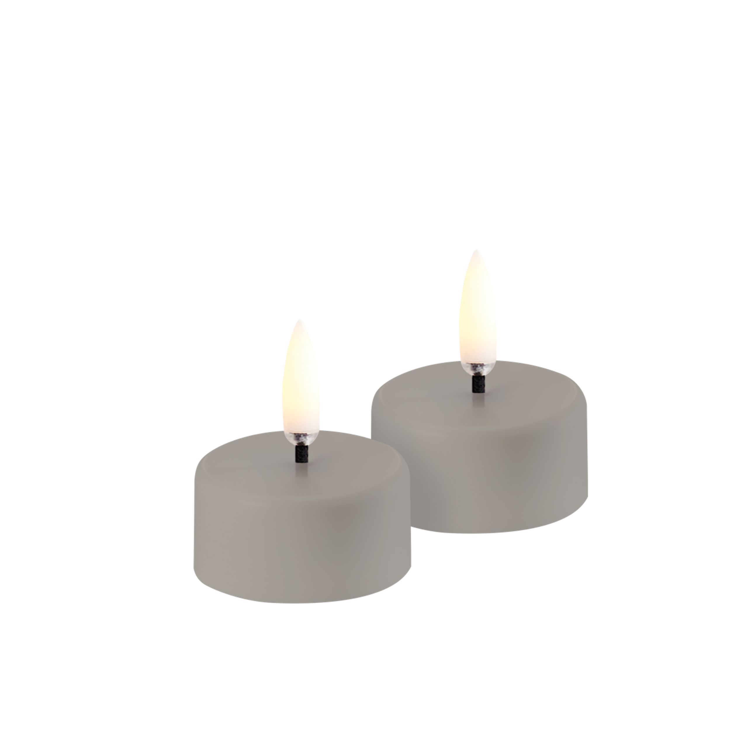 Uyuni - Velas - Rechargeable Tealight - Sandstone, W3,9 x H2,3 cm