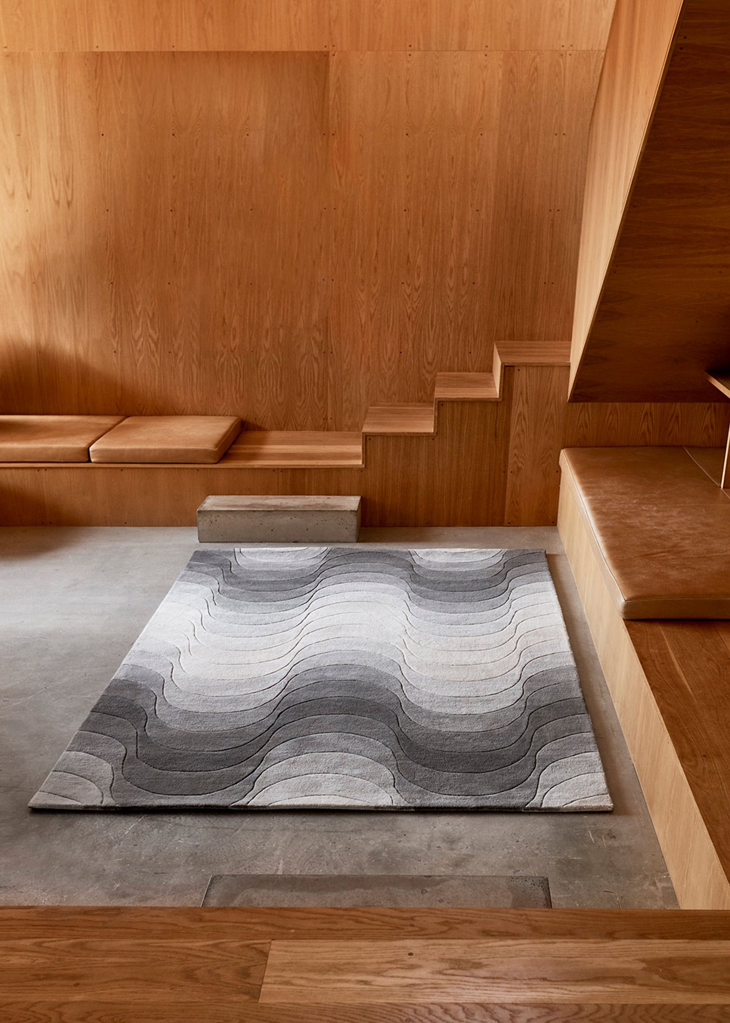 Verpan - Gulvtæppe - Wave Tæppe - Grå