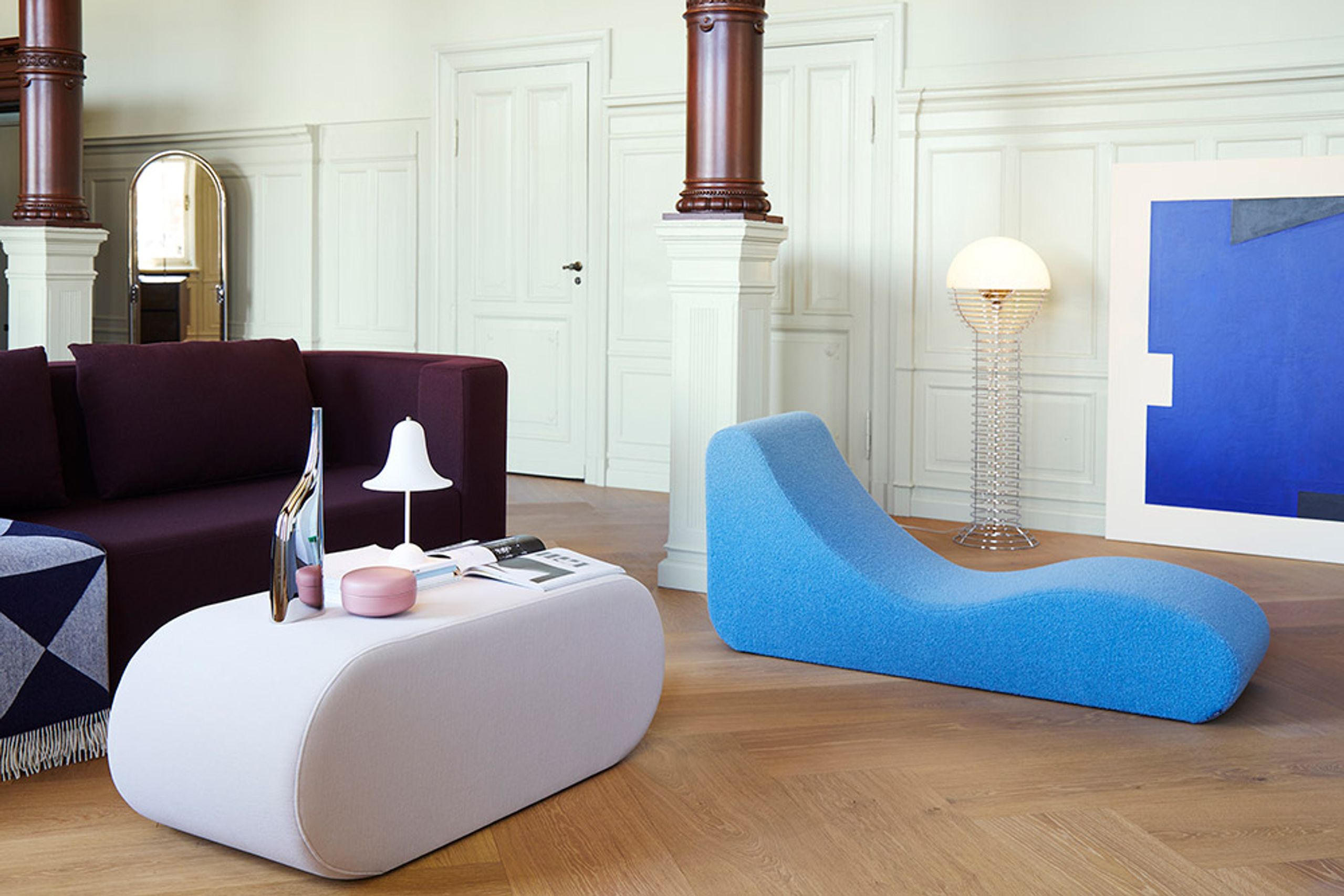 Verpan - Sofá del salón - Welle Lounge - Welle 6 - Hallingdal 407