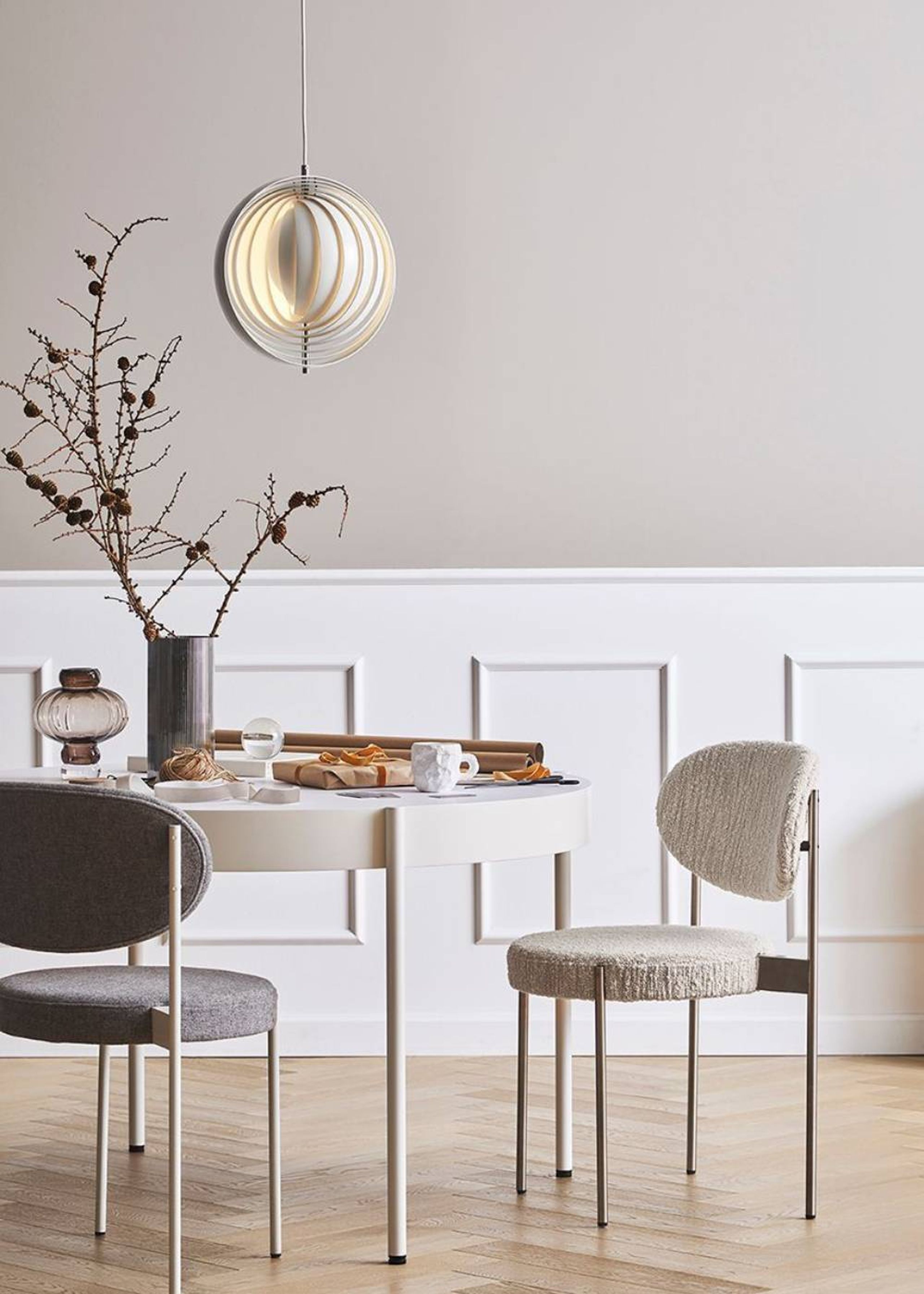 Verpan - Pendel - Moon Pendant by Verner Panton - Hvid - Large