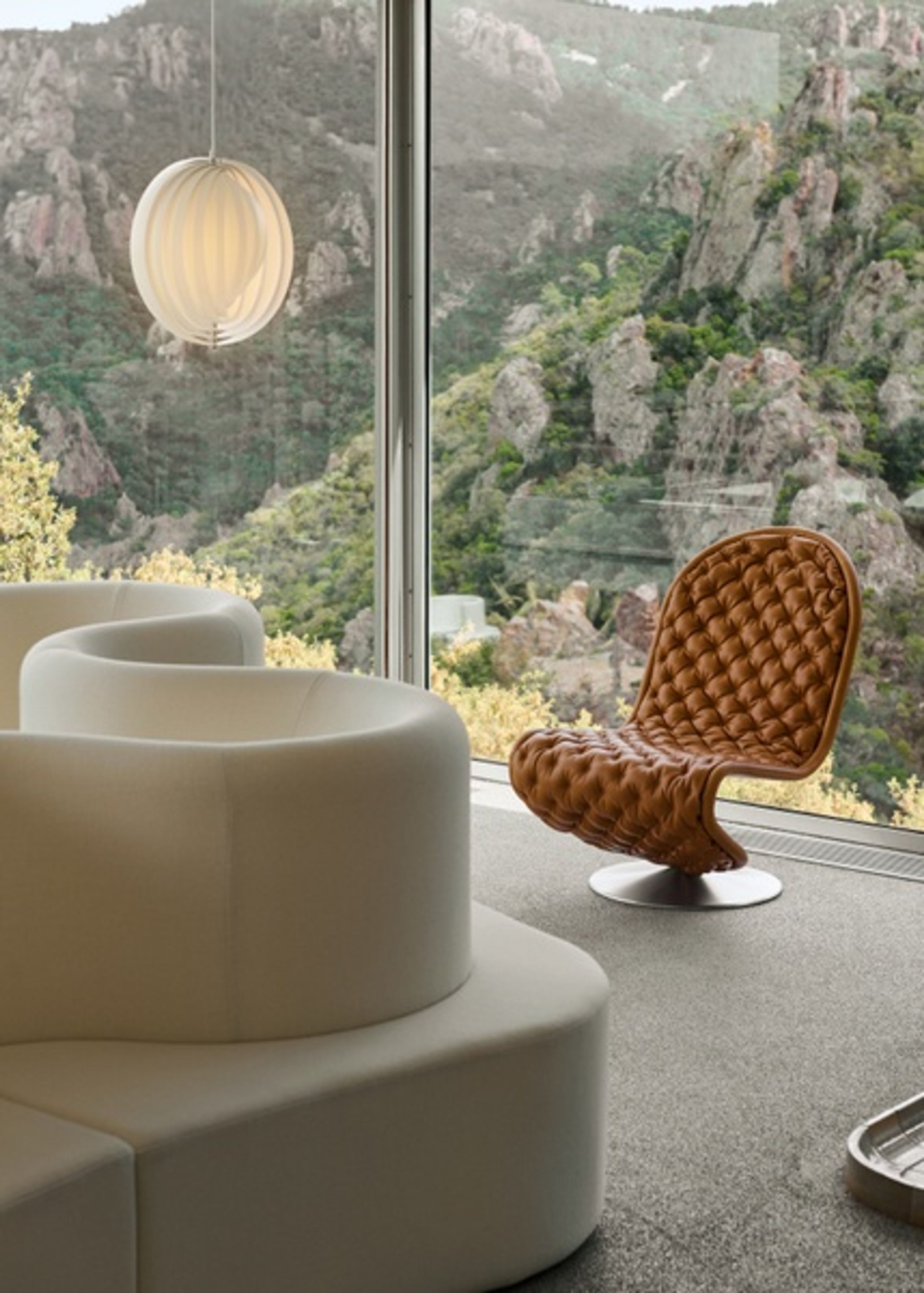 Verpan - Pendelleuchte - Moon Pendant by Verner Panton - Opal - Small