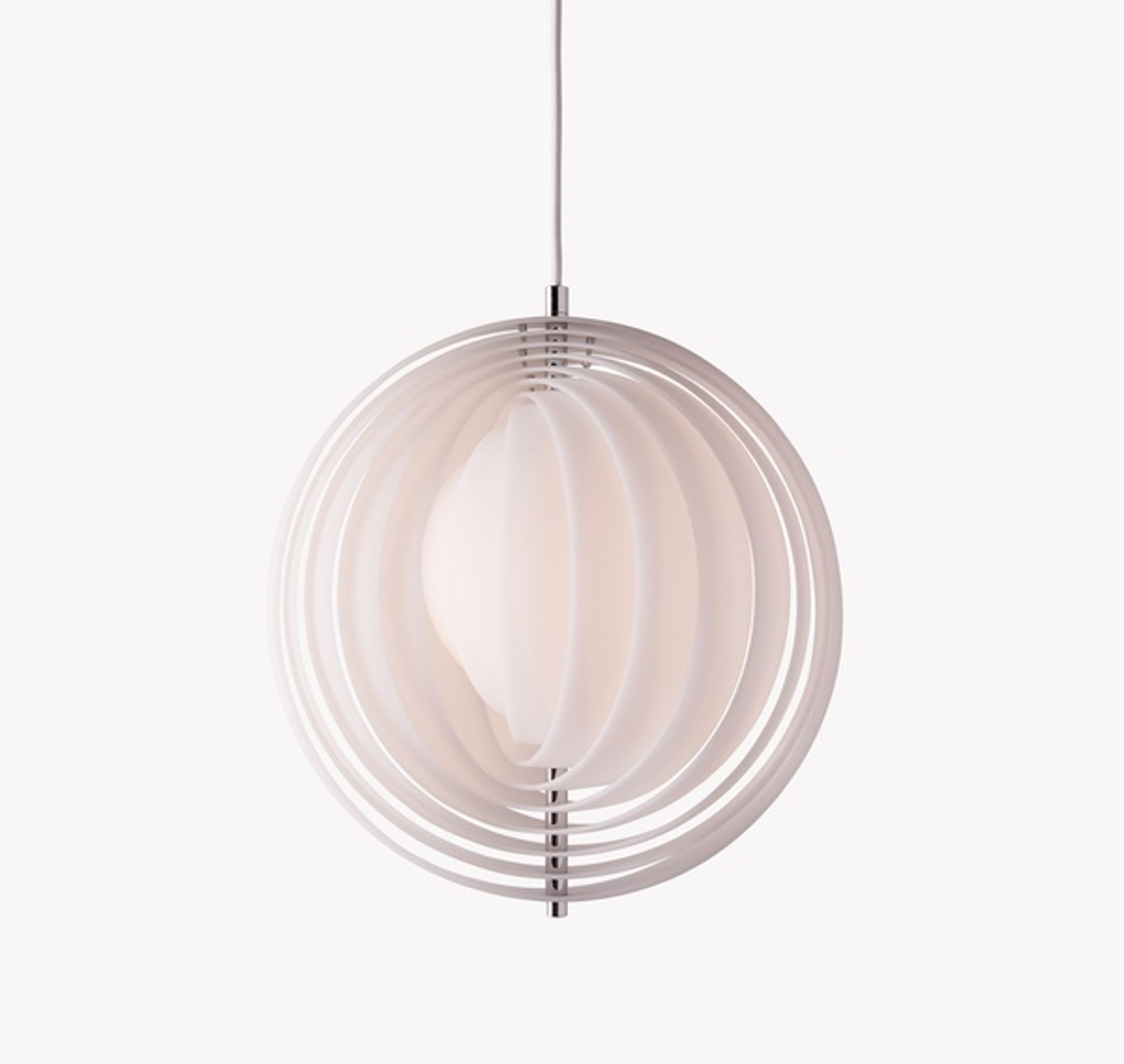 Verpan - Pendelleuchte - Moon Pendant by Verner Panton - Opal - Small