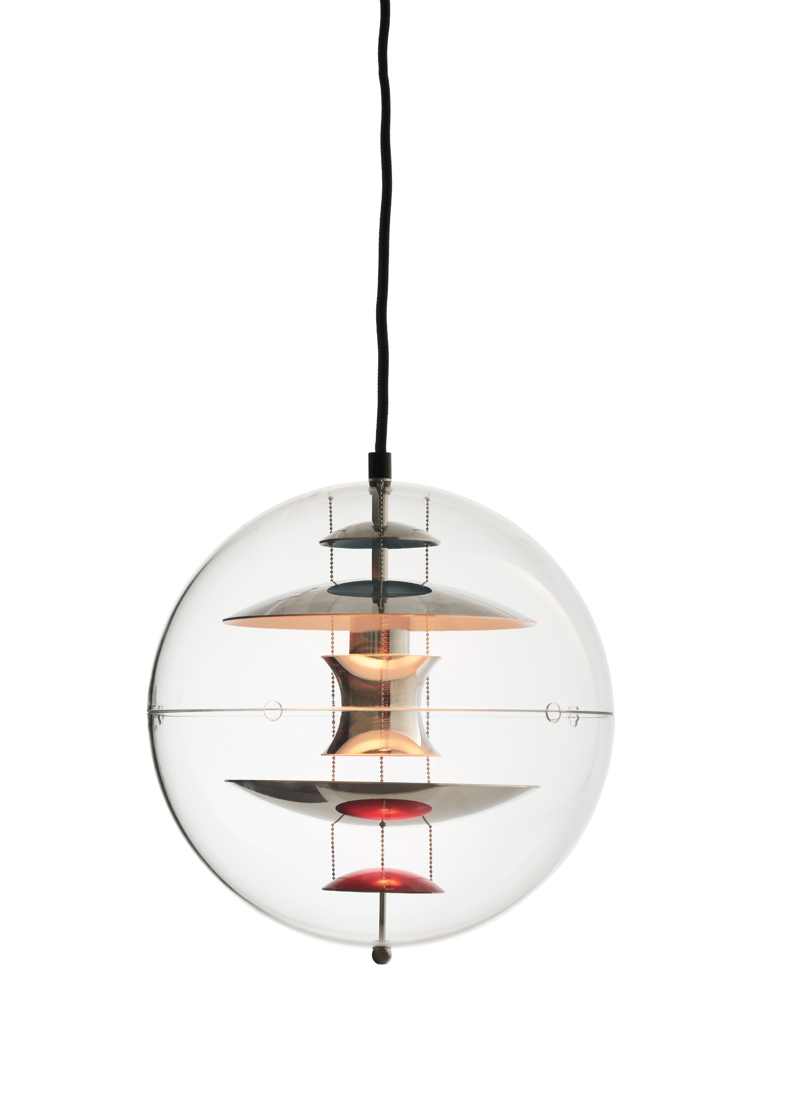 Verpan - Závěsné svítidlo - VP Globe Mini - Krom/Rød/Blå